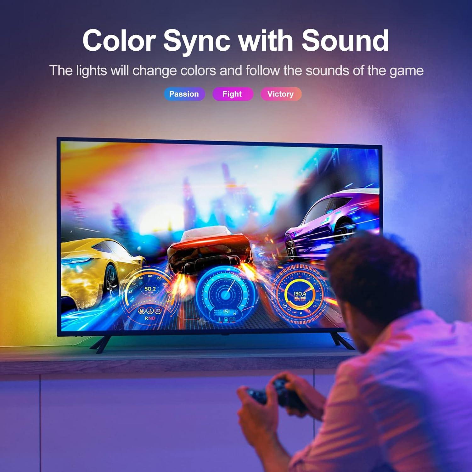 Tira LED RGB 1 metro Power Star Tech para TV 24-32"