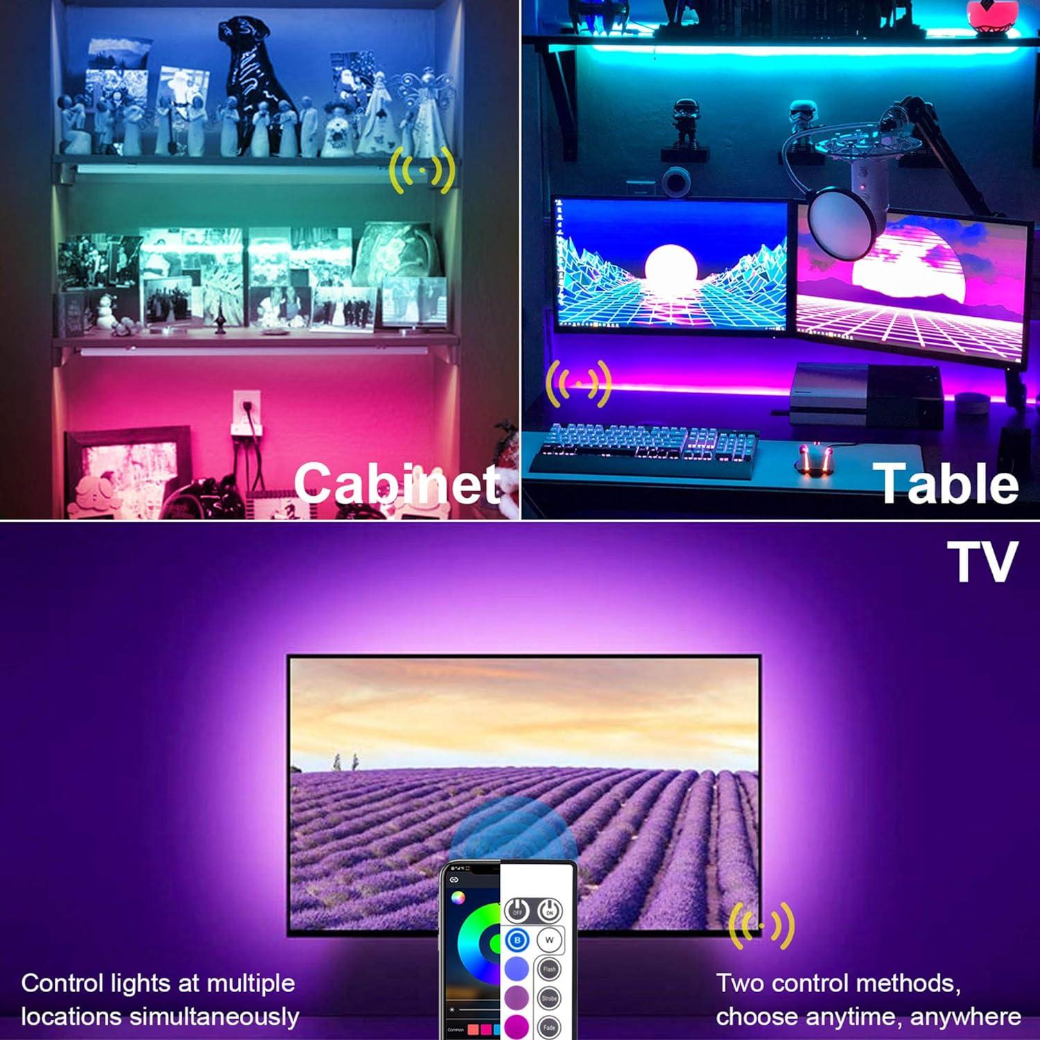 Luces LED RGB Maylit 5.0m para TV 165-190cm con Bluetooth