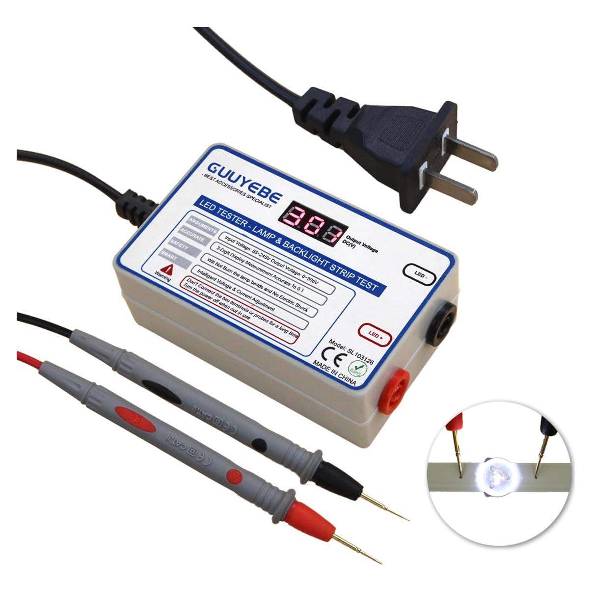 Probador LED GuuYebe para Retroiluminación de TV 0-300V