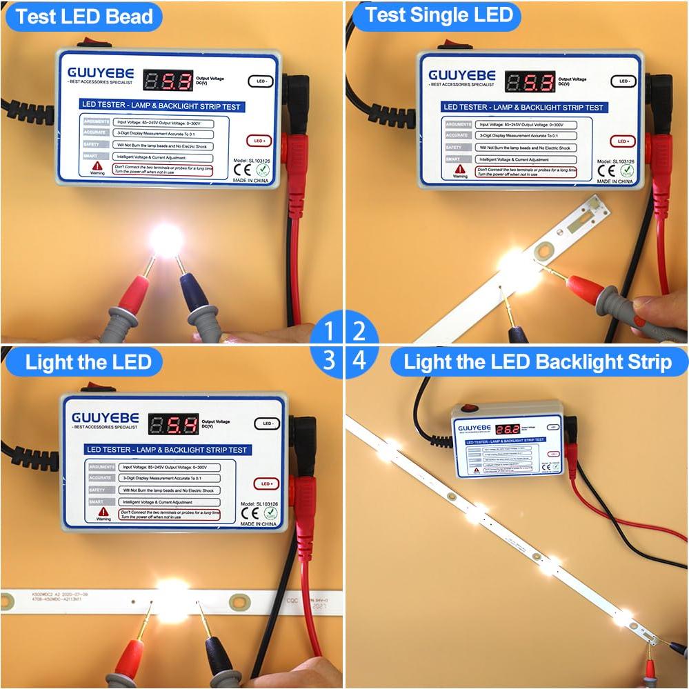 Probador LED GuuYebe para Retroiluminación de TV 0-300V