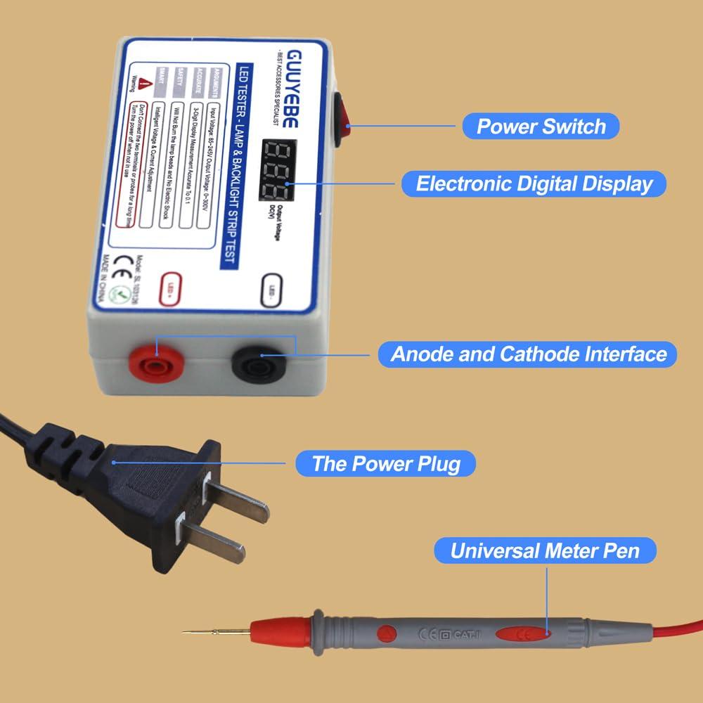 Probador LED GuuYebe para Retroiluminación de TV 0-300V