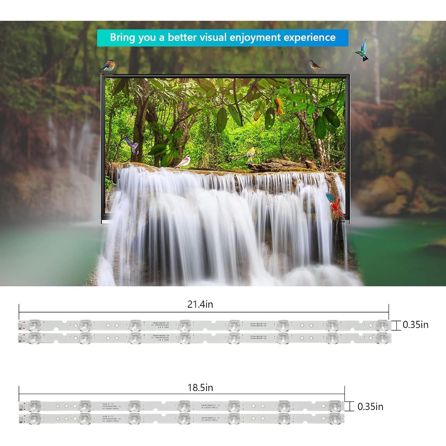 Juego de Tiras LED Reemplazo para TV TCL y Toshiba - 4 Pcs