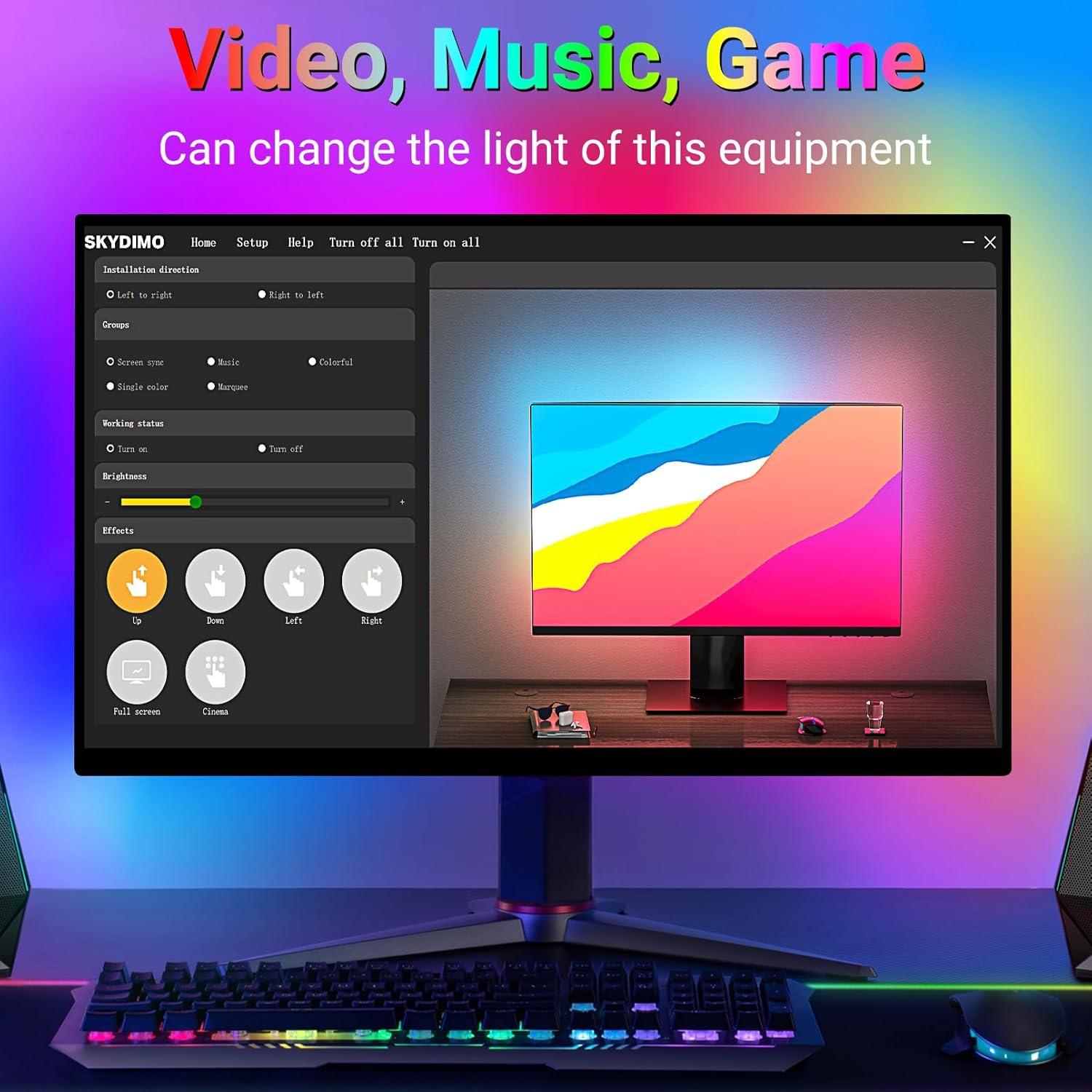 Iluminación LED Ambiental Inteligente Coyilinyi 32" RGB