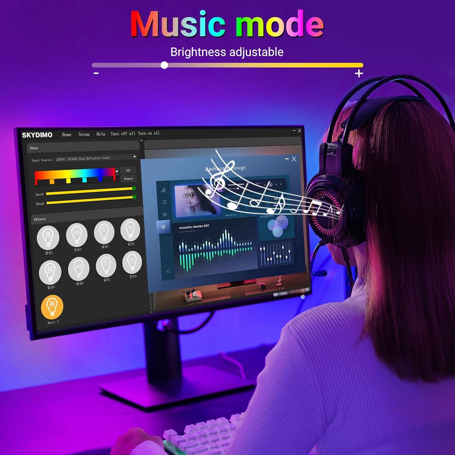 Iluminación LED Ambiental Inteligente Coyilinyi 32" RGB