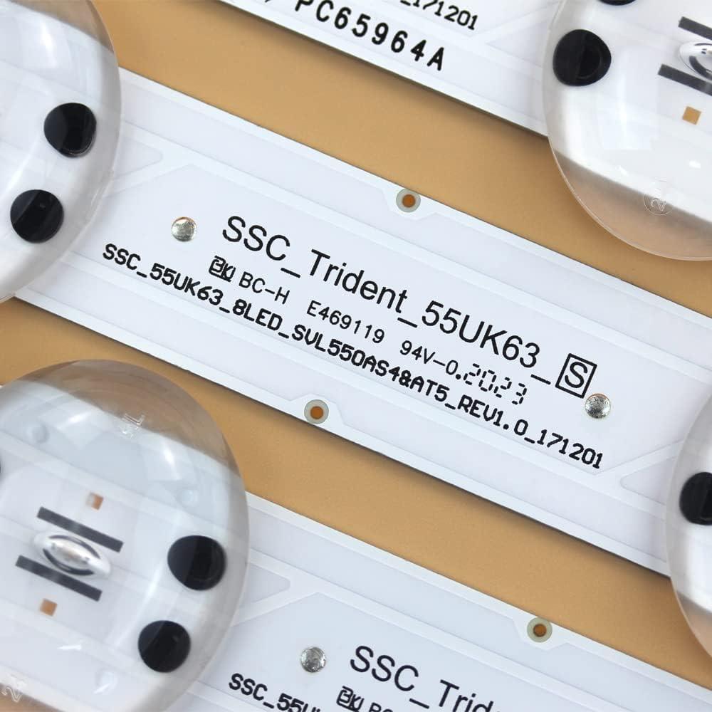 Tiras LED Repuesto GuuYebe 55UK6300 55UM6910 598mm 3pcs