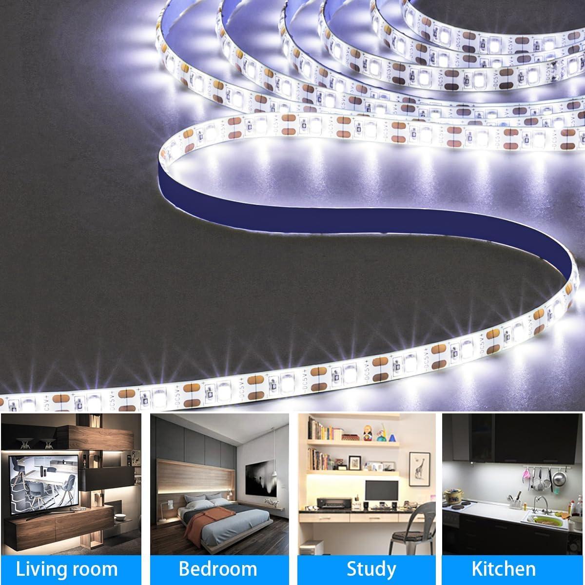 Tira LED blanca 3M Tesfish USB 5V 180 LEDs impermeable