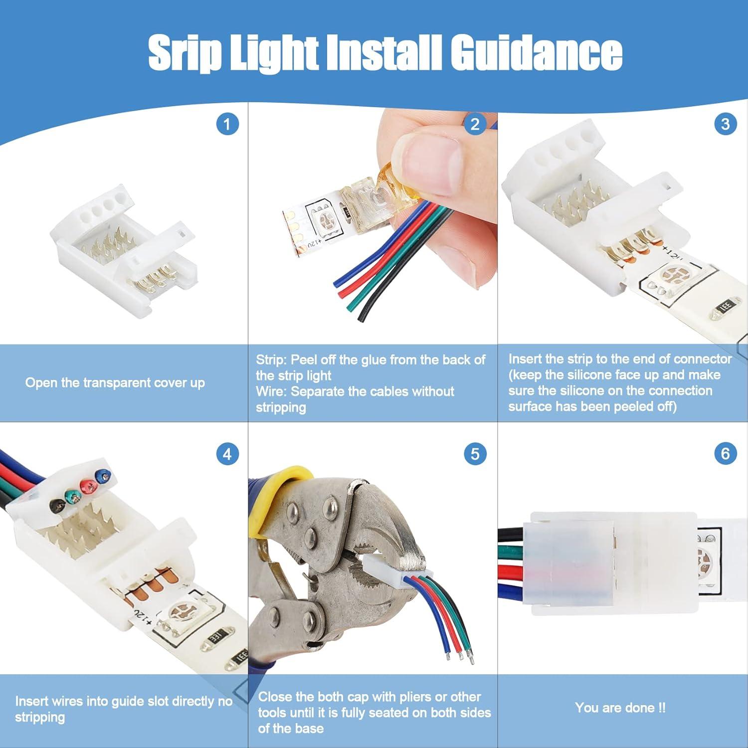 Cable de extensión LED RGB 4 pines Rifachua 5m 22 AWG