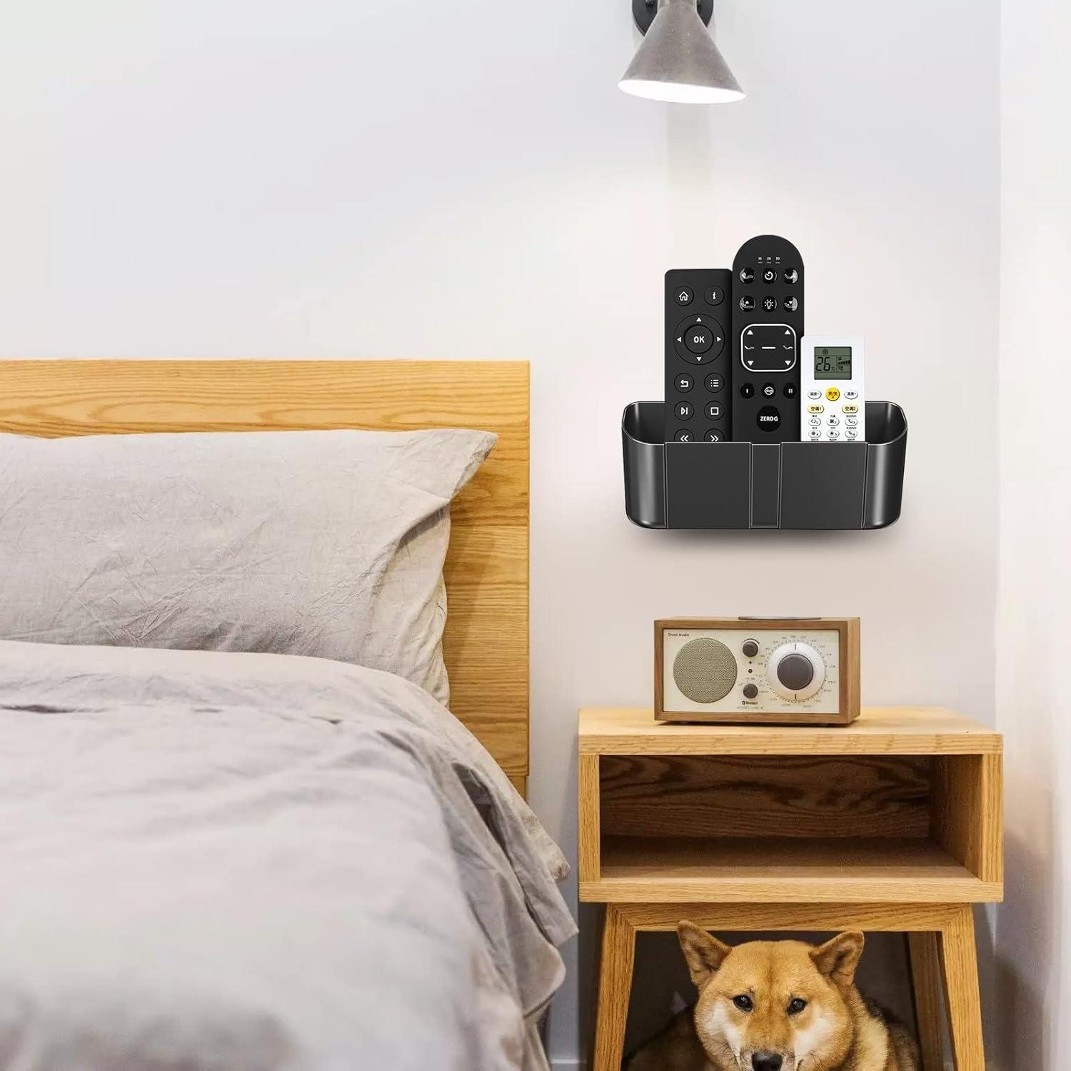 Soporte de Control Remoto Suptek Montado en Pared Negro para 4 Controles