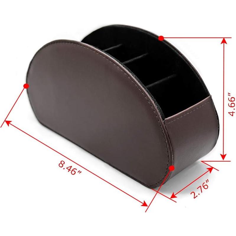 Organizador de Control Remoto Fosinz de Cuero Sintético 5 Compartimentos