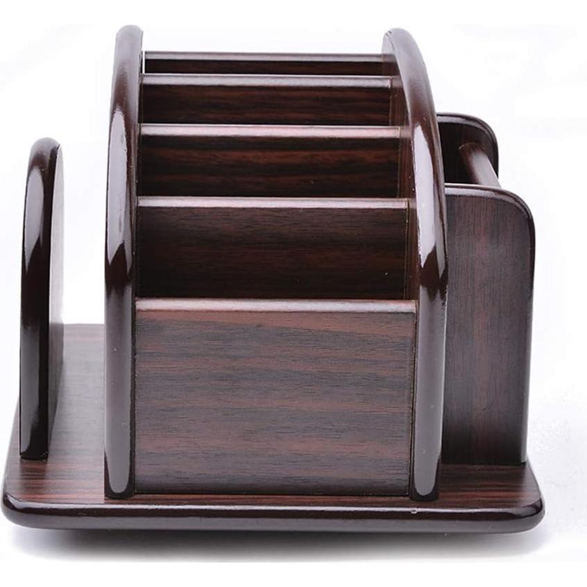 Organizador de Escritorio de Madera YCOCO 6 Compartimentos 360°