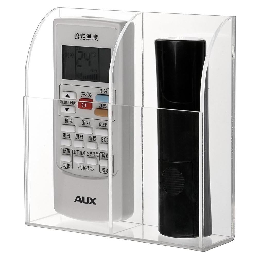 Soporte de Control Remoto Hipiwe Acrílico Transparente 2 Compartimentos