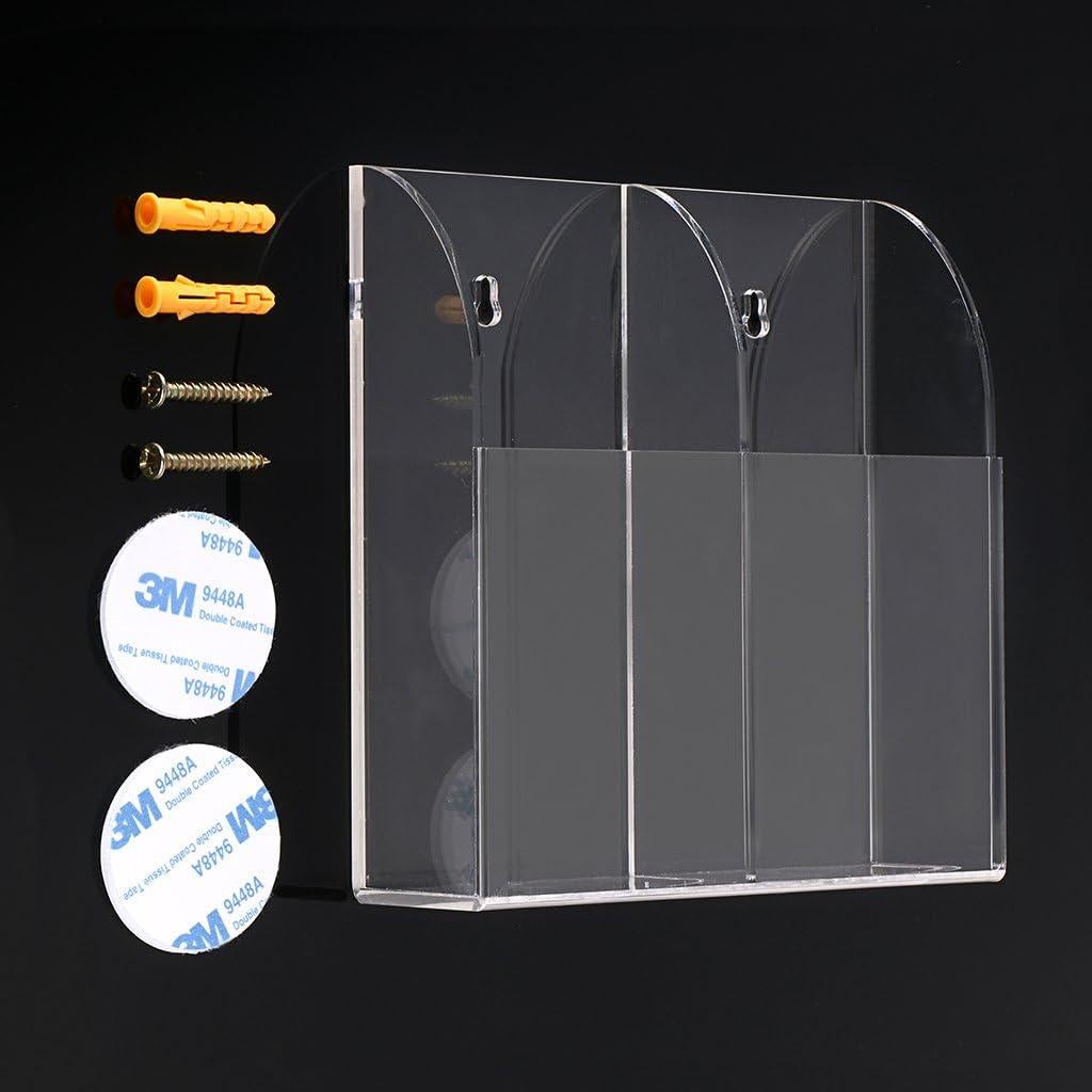 Soporte de Control Remoto Hipiwe Acrílico Transparente 2 Compartimentos