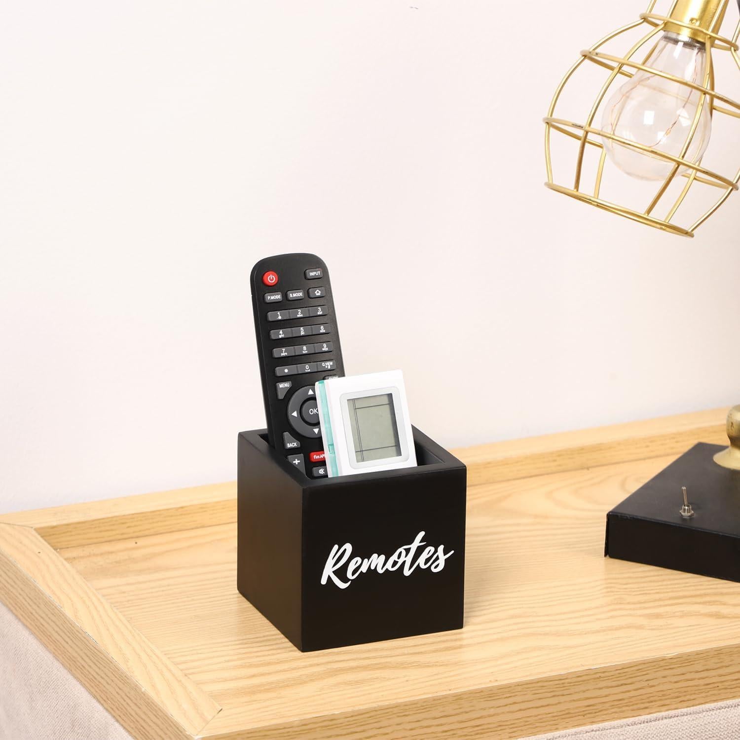 Soporte para Control Remoto de Madera COOLEX - Negro 8.89 cm