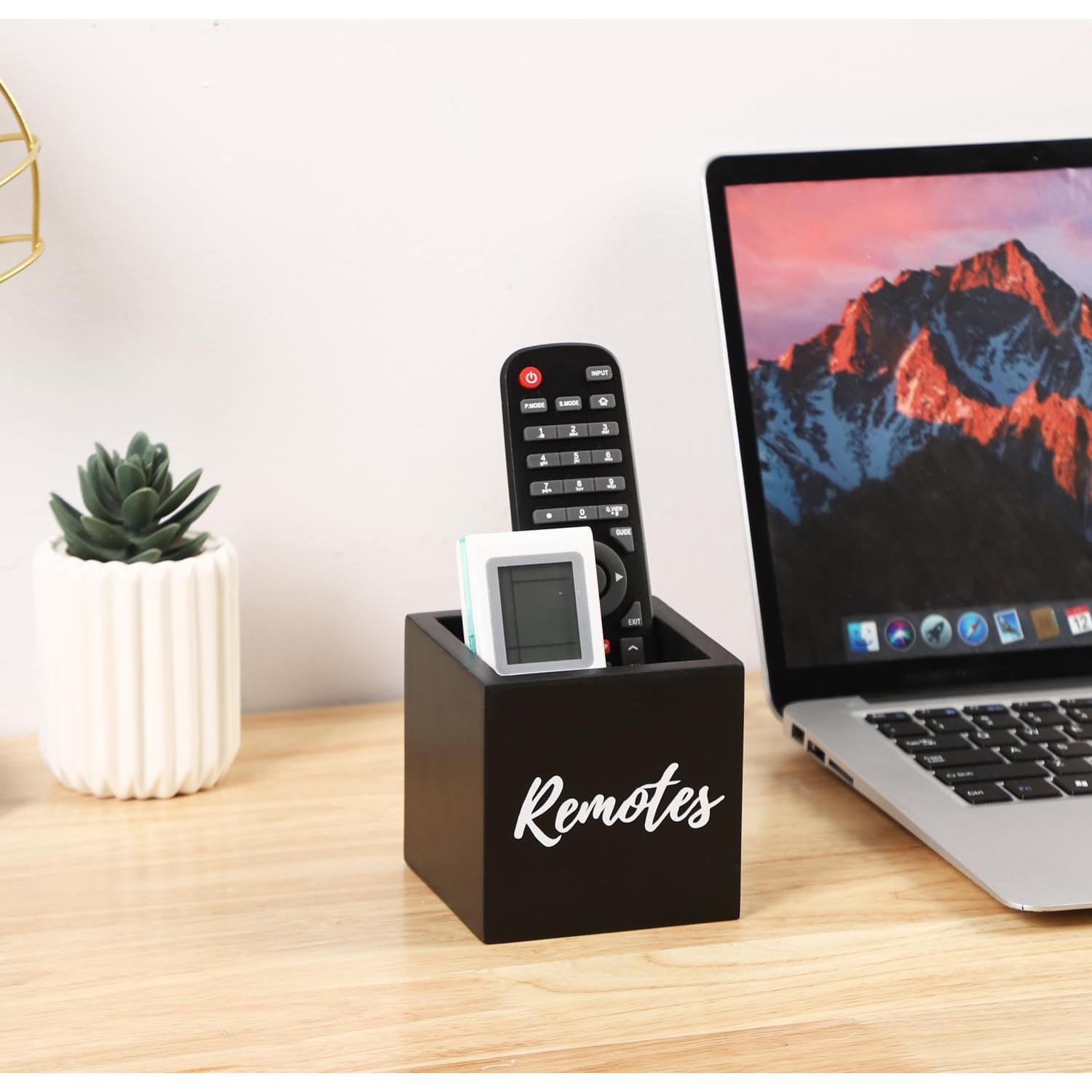 Soporte para Control Remoto de Madera COOLEX - Negro 8.89 cm