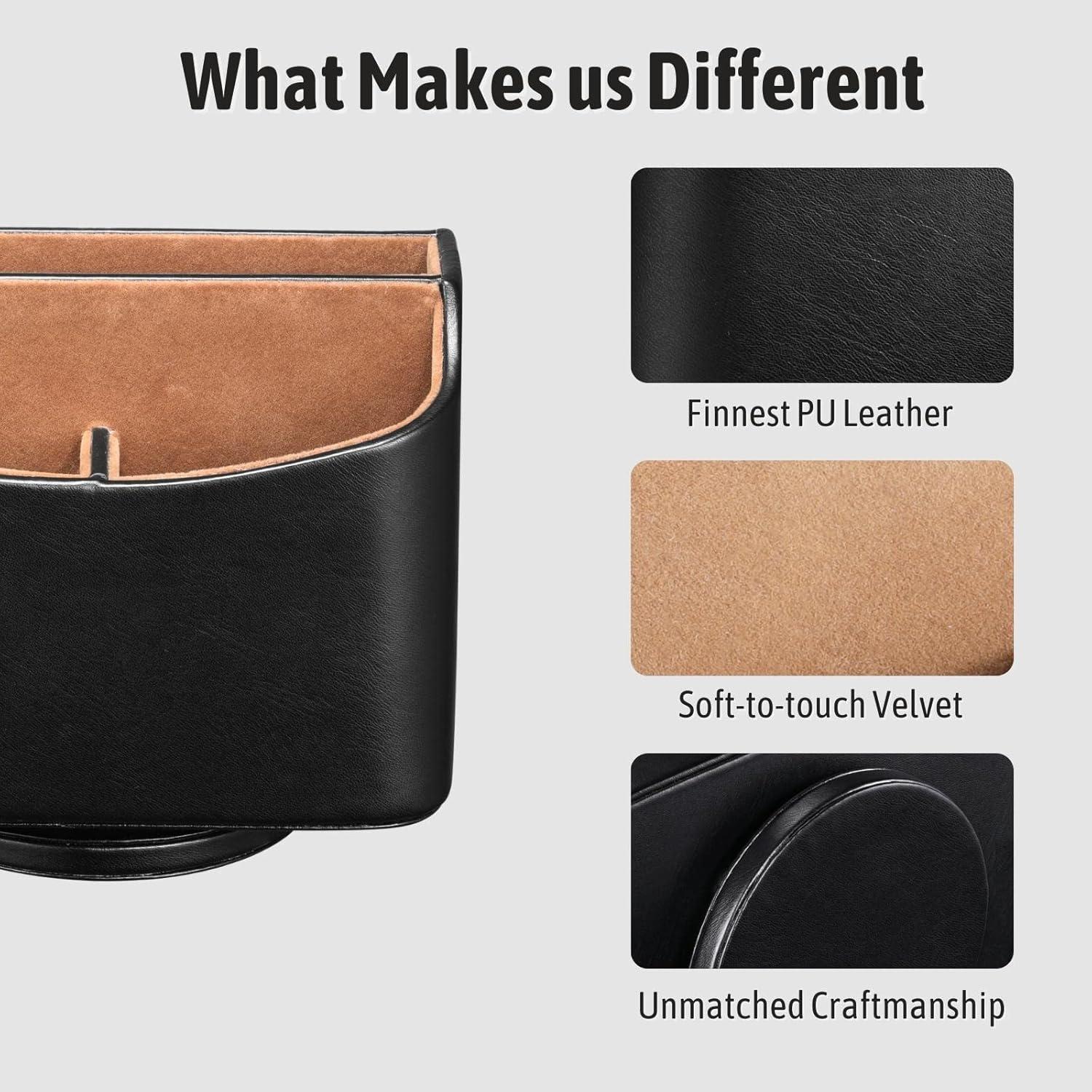 Soporte Organizador de Escritorio Lorteme Negro Giratorio 14cm