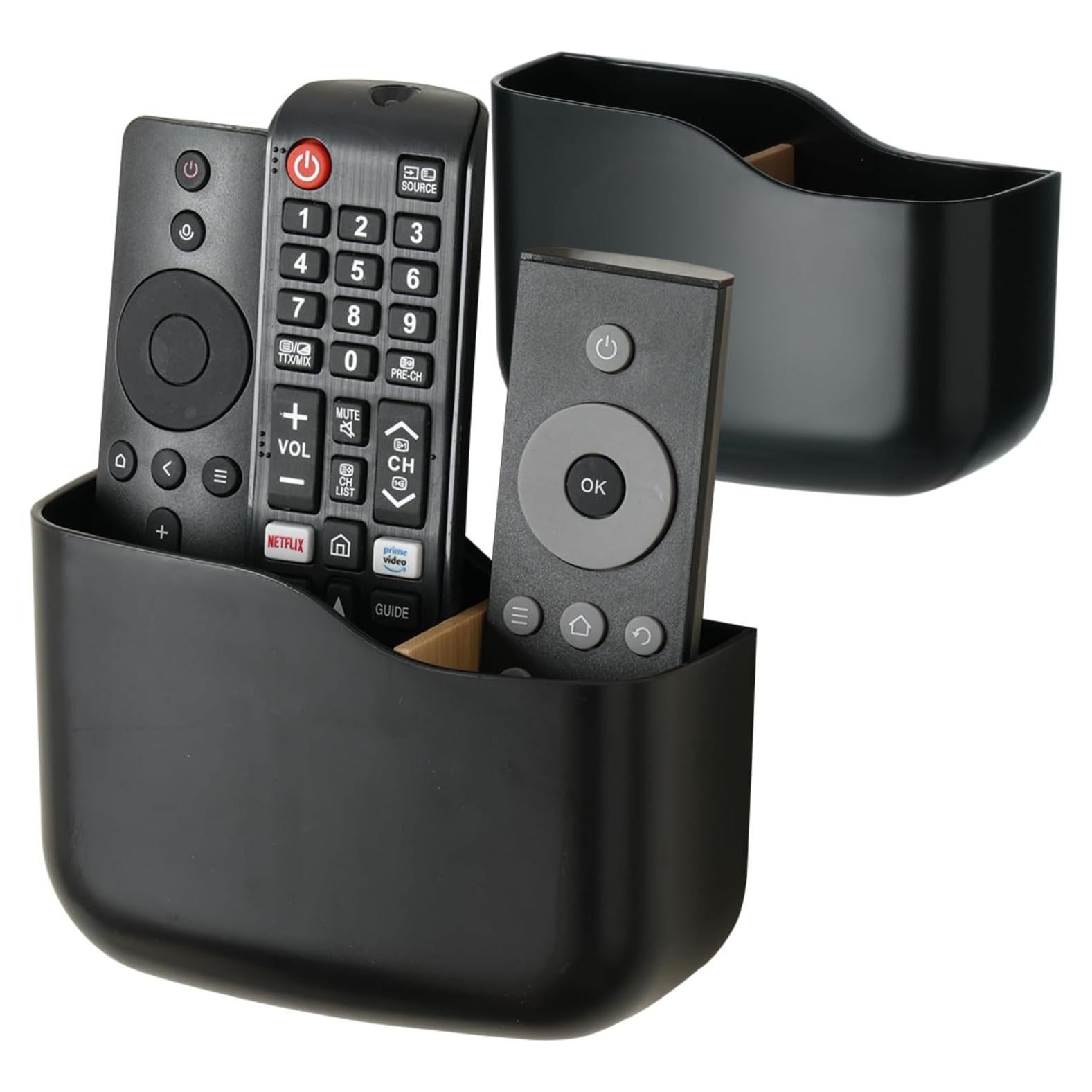 Soporte Adhesivo para Control Remoto de TV LINFIDITE 2 Pack Negro