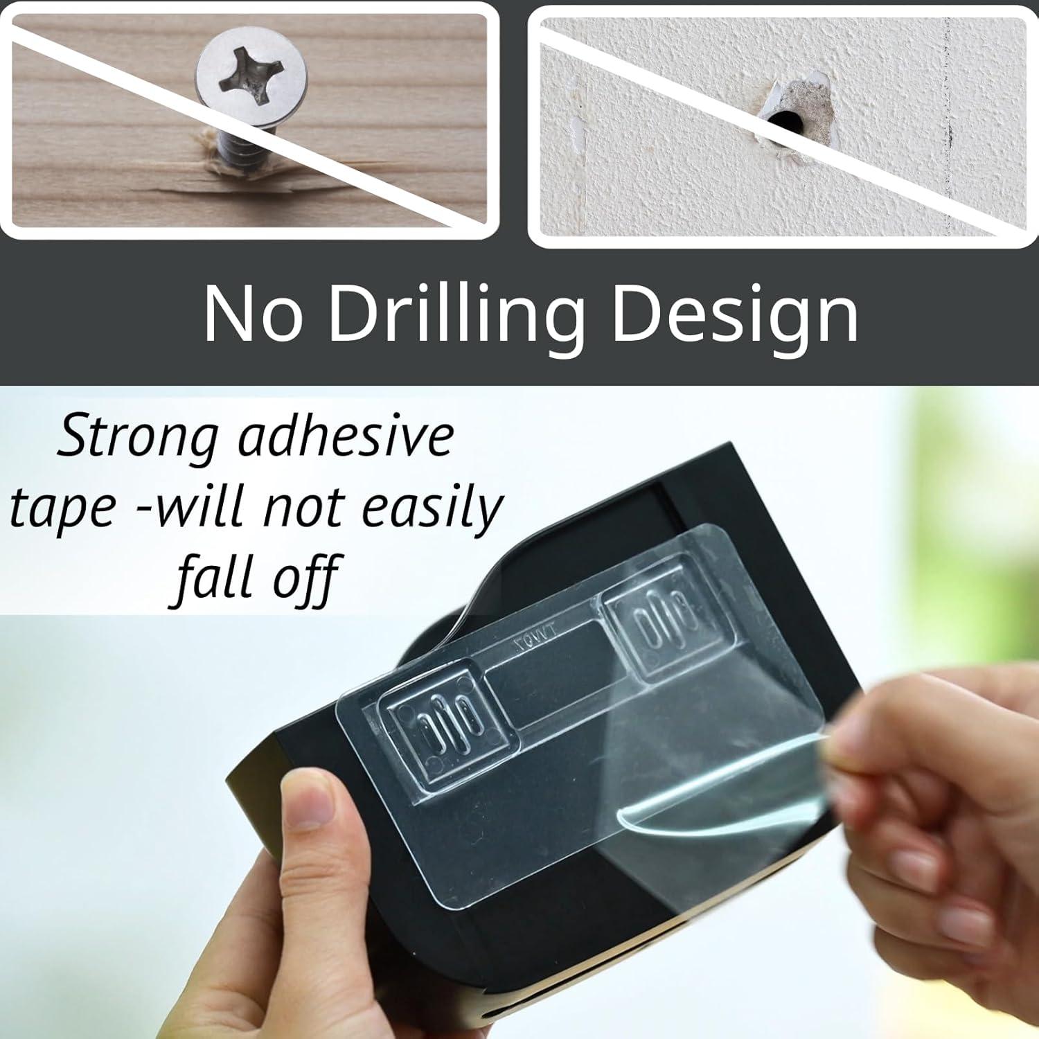 Soporte Adhesivo para Control Remoto de TV LINFIDITE 2 Pack Negro