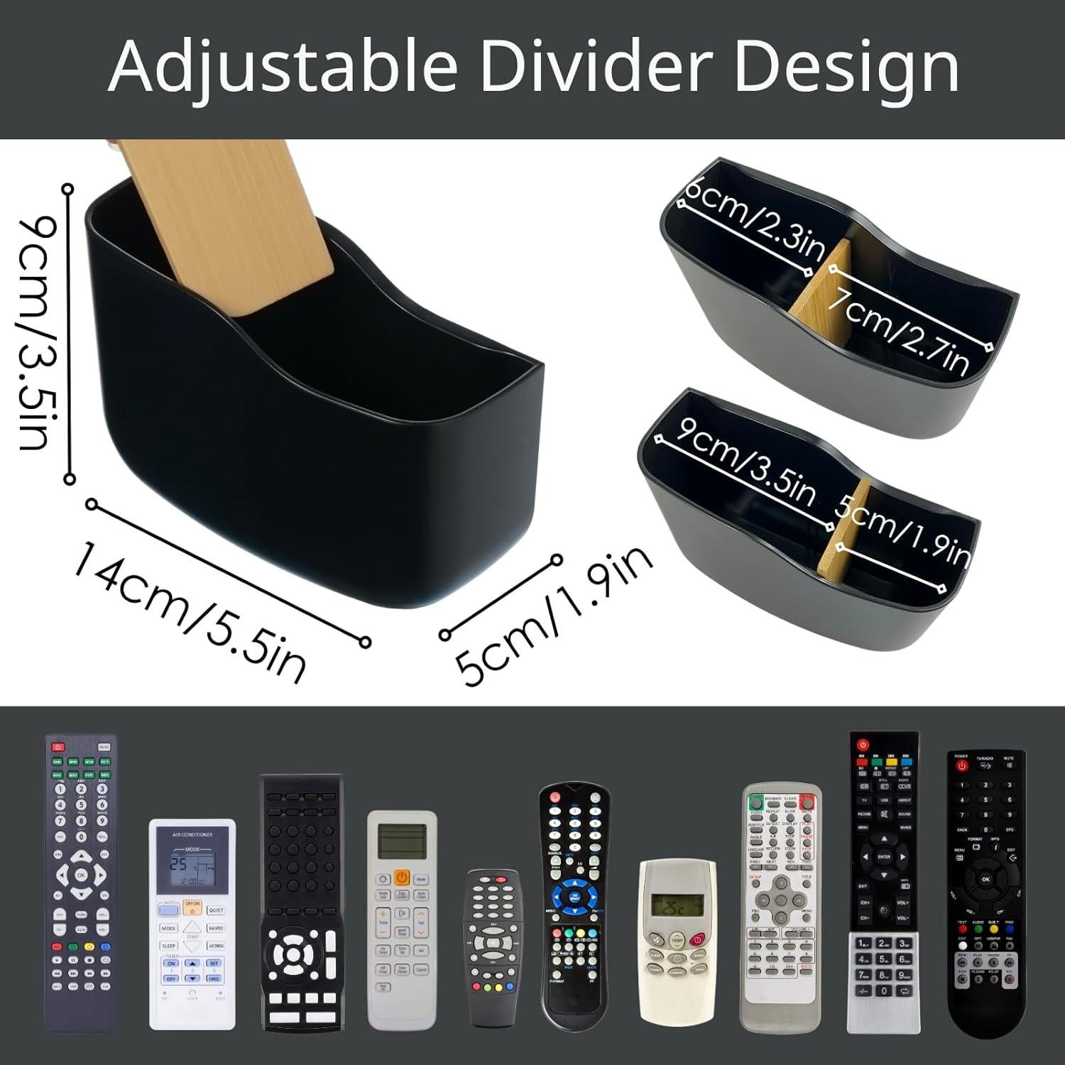 Soporte Adhesivo para Control Remoto de TV LINFIDITE 2 Pack Negro