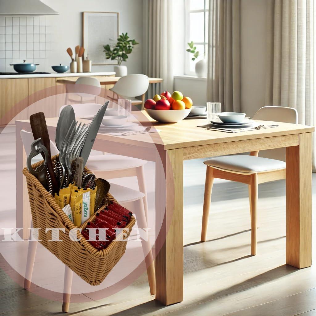 Soporte para Control Remoto WUJILIVING Rattan 3 Comp. Roble Dorado