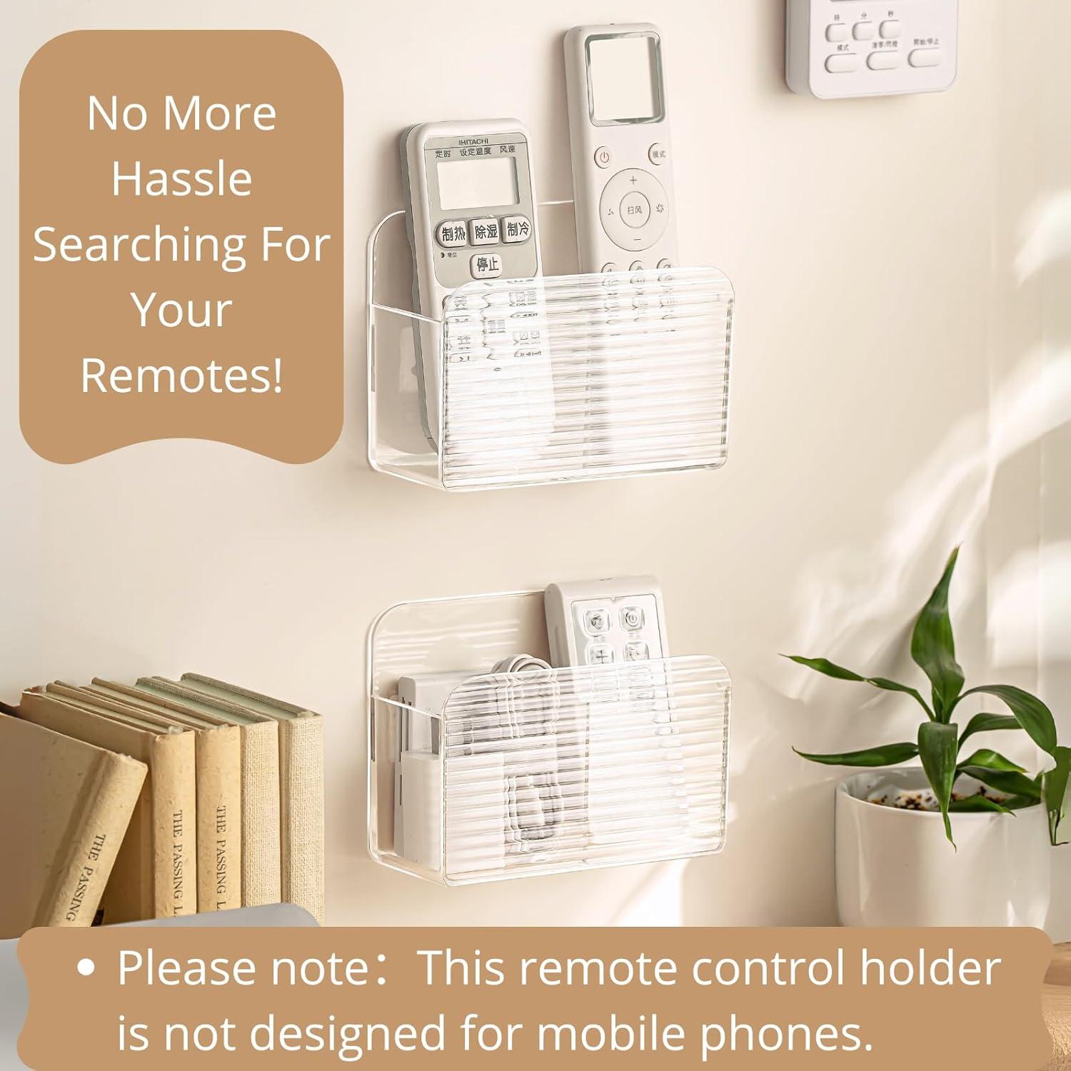 Soporte Adhesivo para Control Remoto LINFIDITE 2 Pcs Blanco