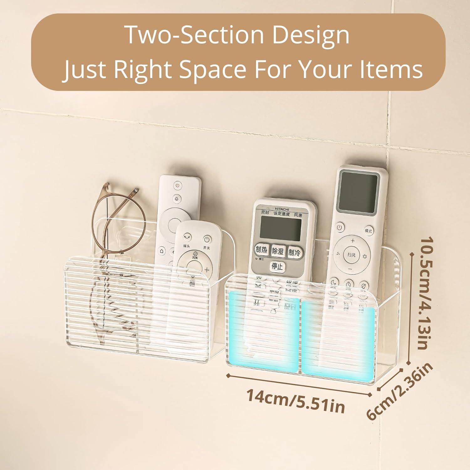 Soporte Adhesivo para Control Remoto LINFIDITE 2 Pcs Blanco