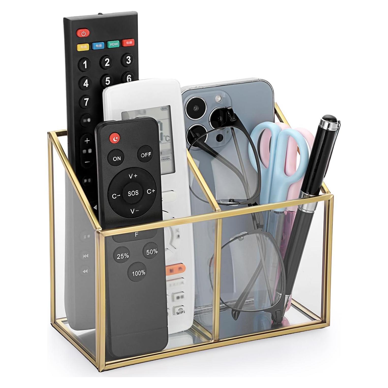 Soporte de Control Remoto de Vidrio Sumnacon 2 Compartimentos