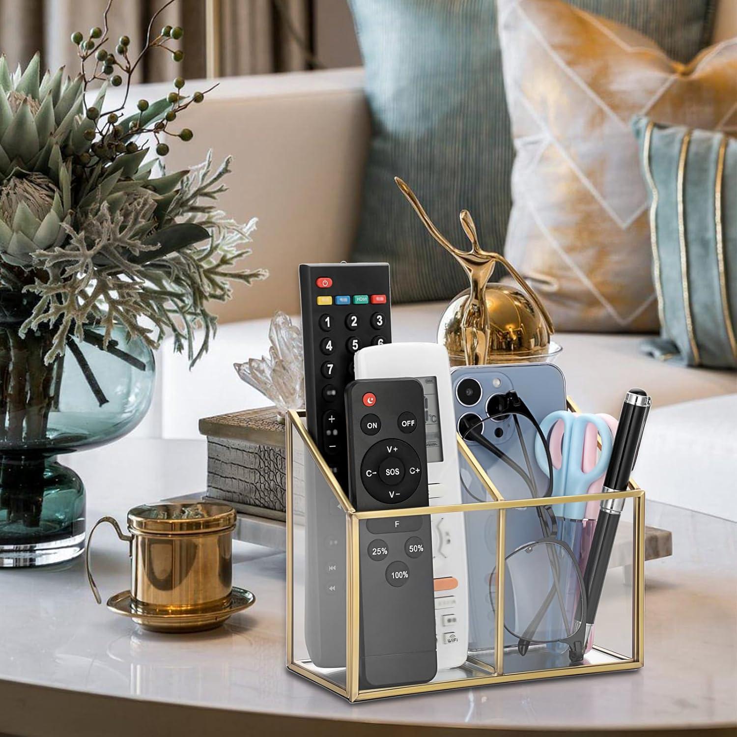 Soporte de Control Remoto de Vidrio Sumnacon 2 Compartimentos