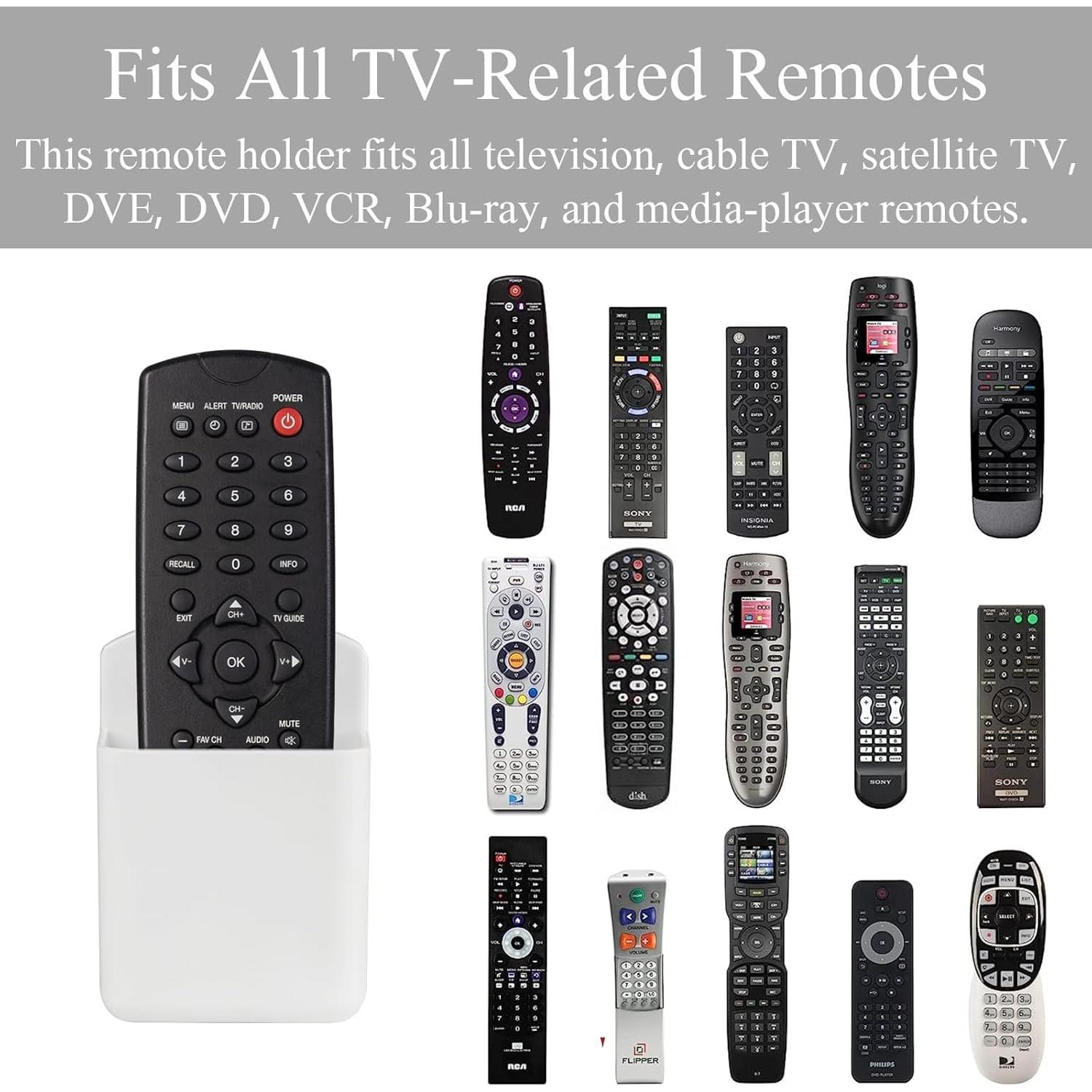 Soporte de Control Remoto de Pared Wawayang 3 Pcs Blanco