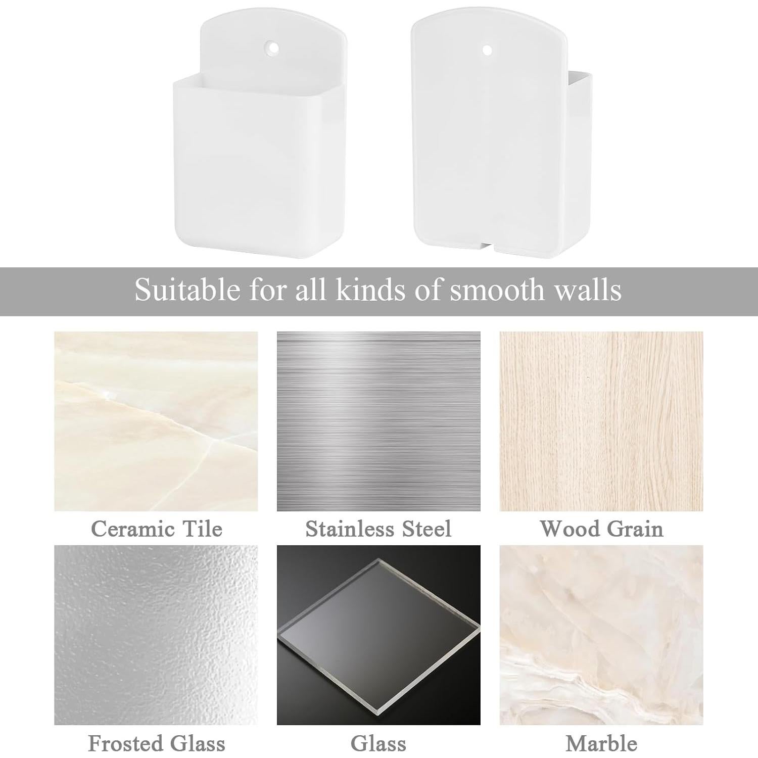 Soporte de Control Remoto de Pared Wawayang 3 Pcs Blanco