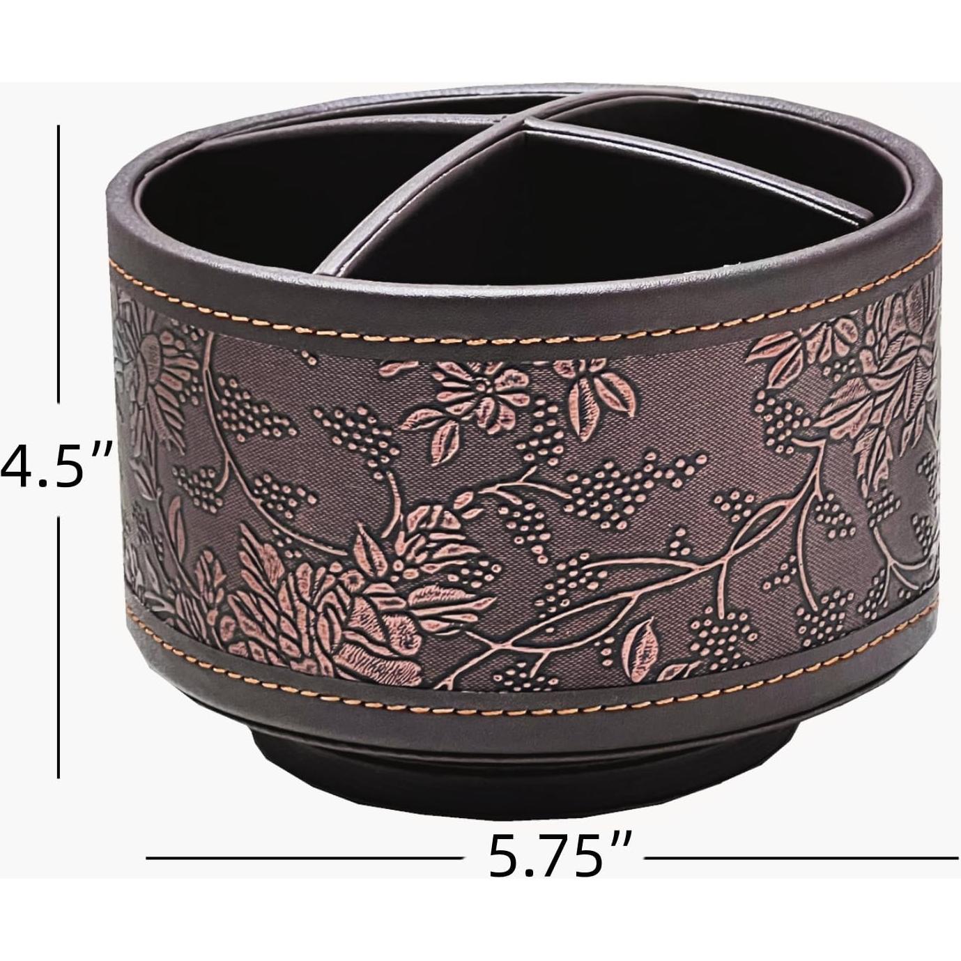 Soporte Redondo de Control Remoto Arniche 360° Cuero Sintético