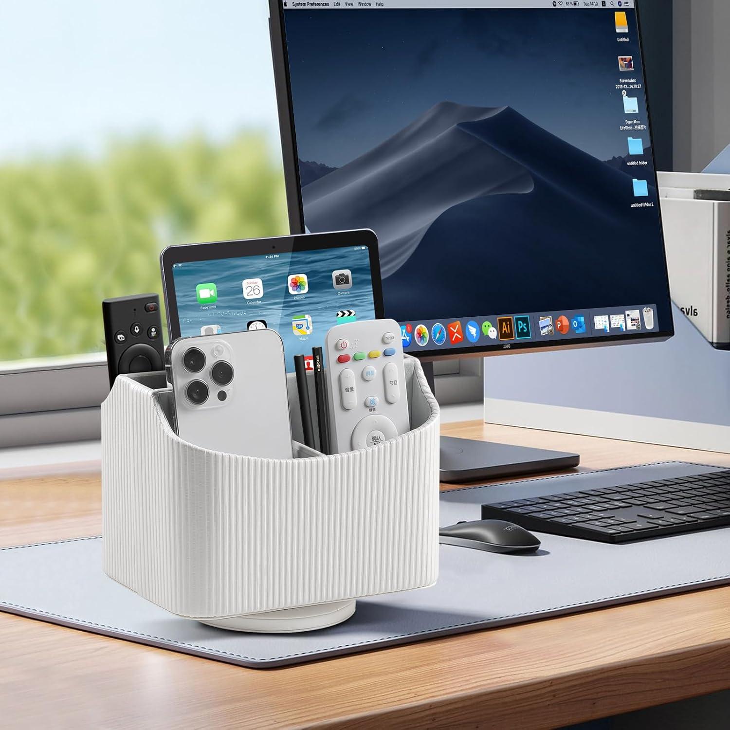 Soporte de Control Remoto Giratorio 360° NICLNGSH Blanco