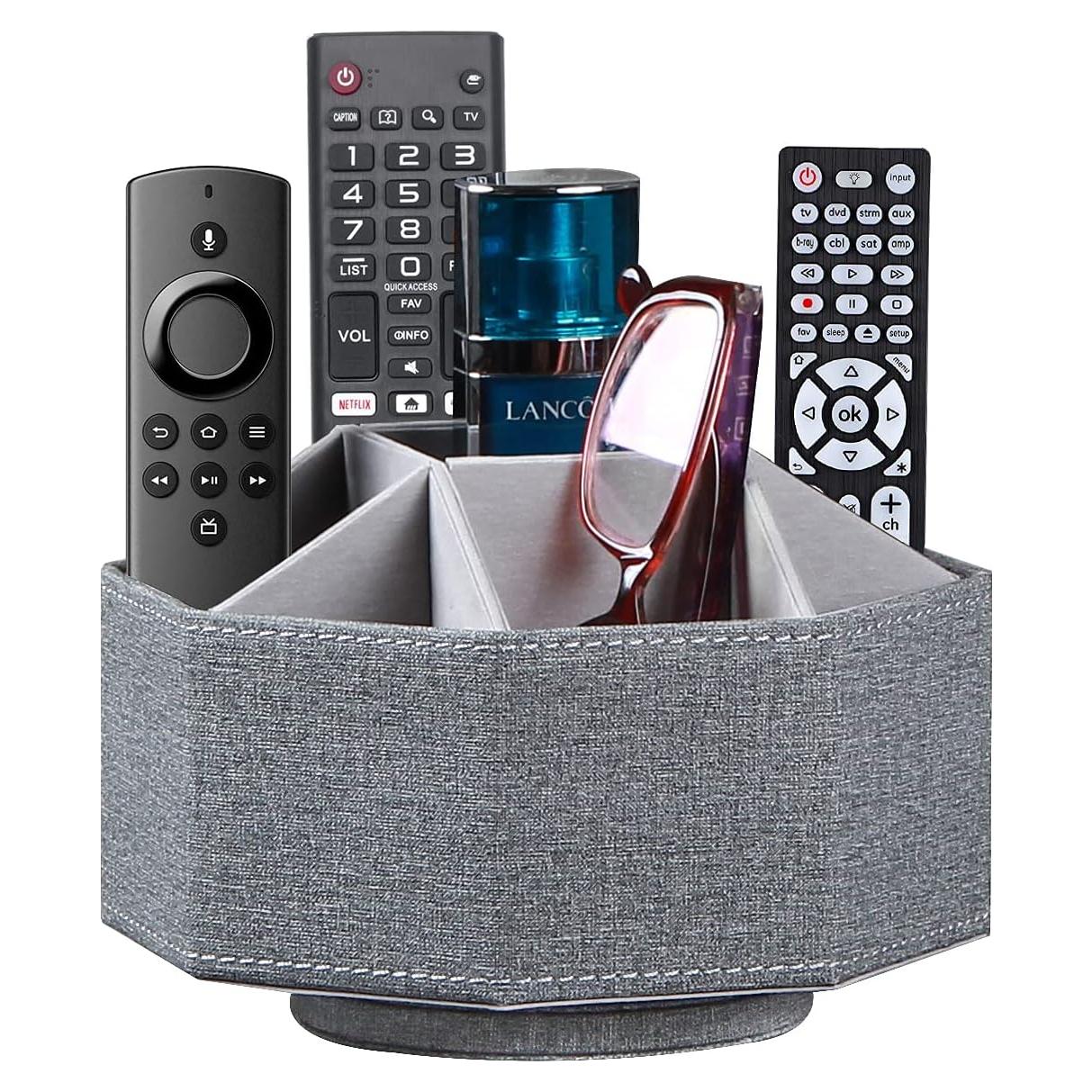 Soporte Giratorio Organizador de Escritorio YAPISHI Gris 18x13x18 cm