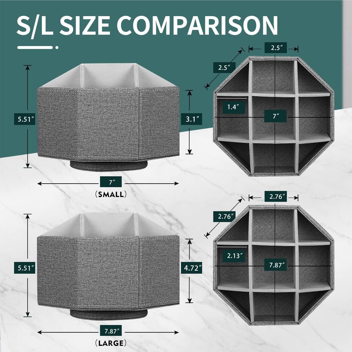 Soporte Giratorio Organizador de Escritorio YAPISHI Gris 18x13x18 cm