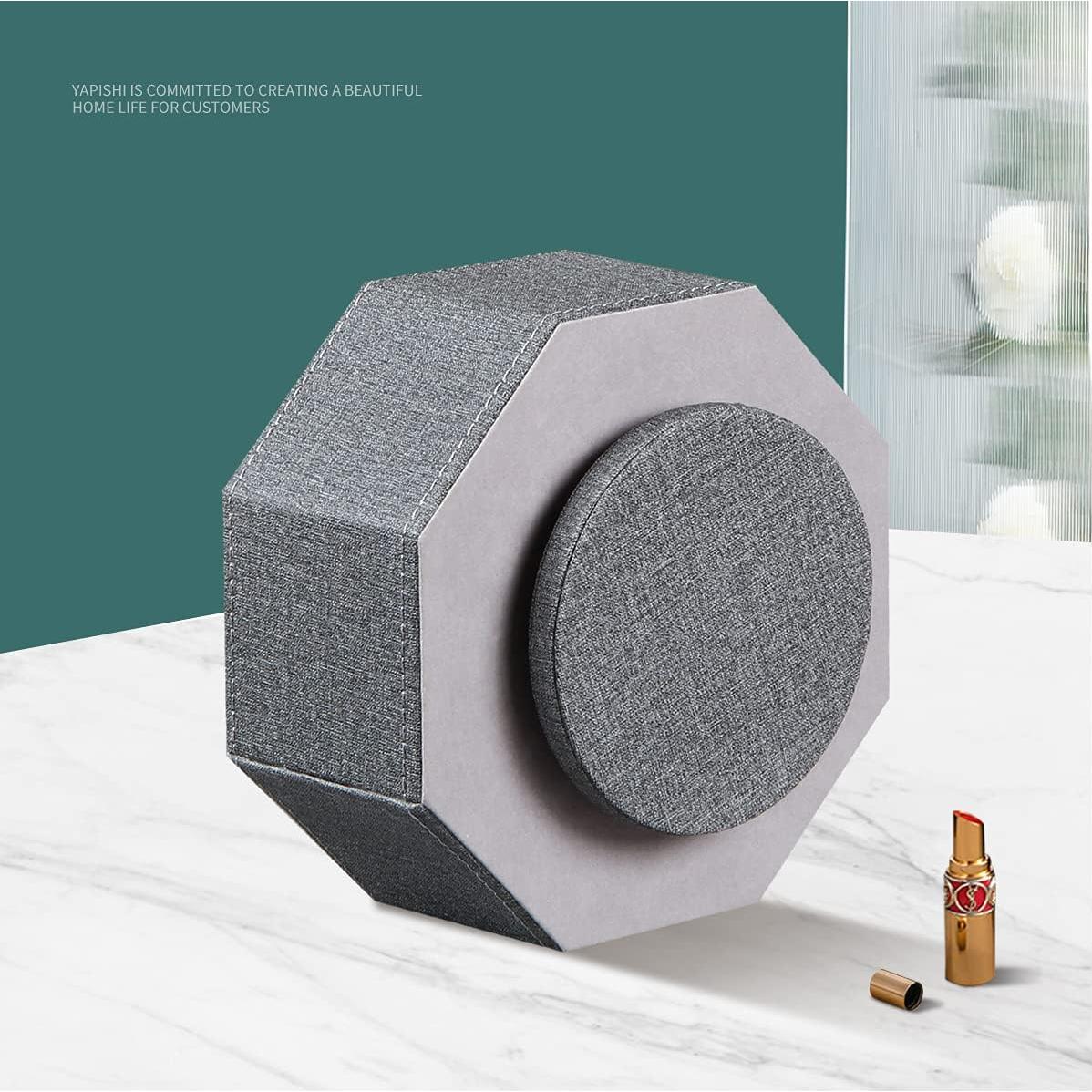 Soporte Giratorio Organizador de Escritorio YAPISHI Gris 18x13x18 cm