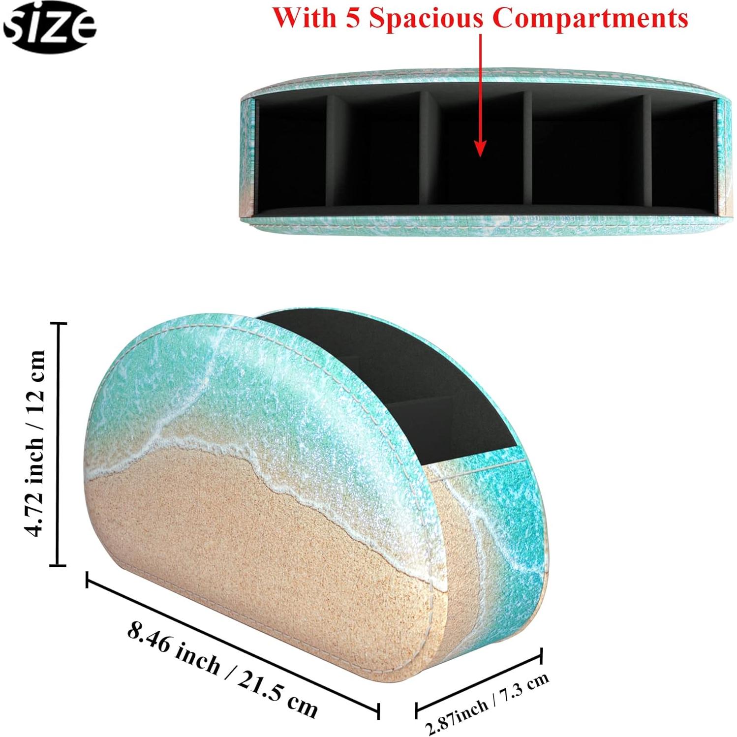 Soporte para Control Remoto QIELIZI de Cuero PU 5 Compartimentos