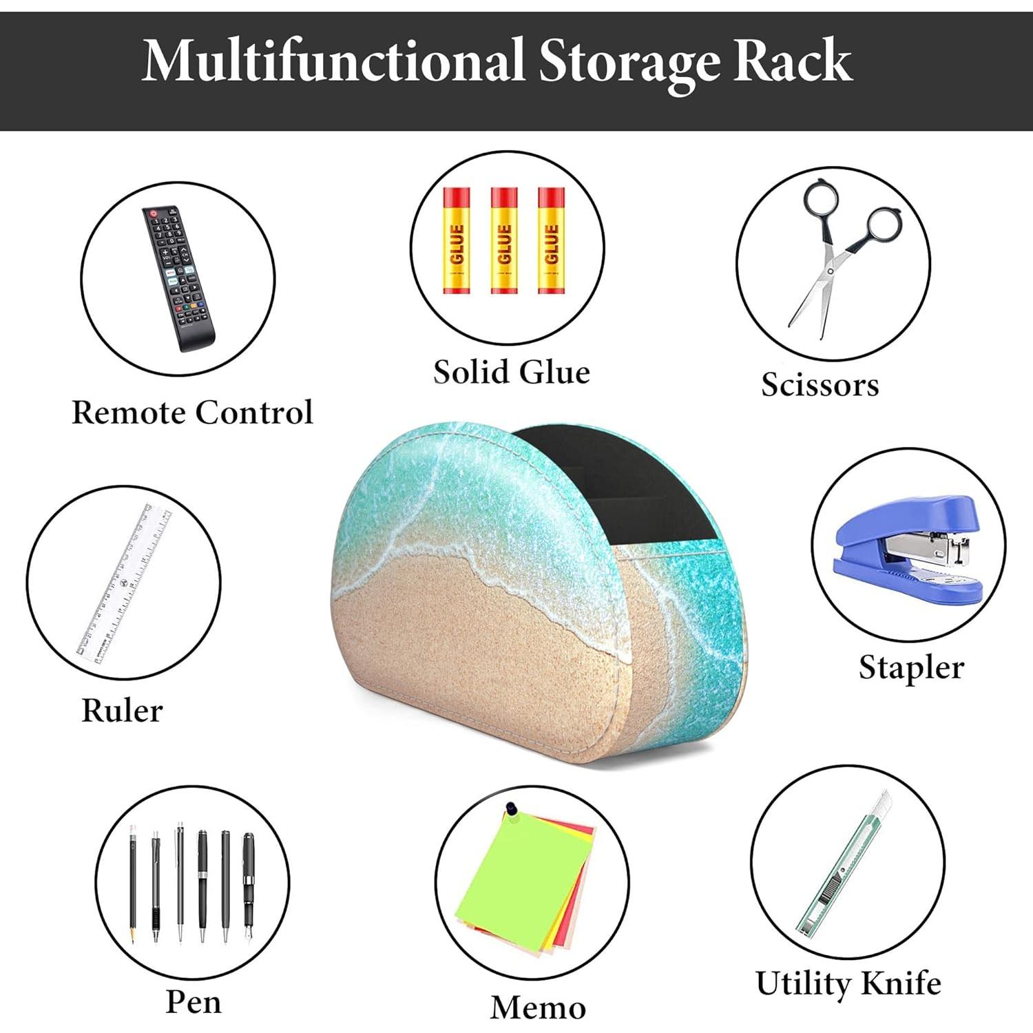 Soporte para Control Remoto QIELIZI de Cuero PU 5 Compartimentos
