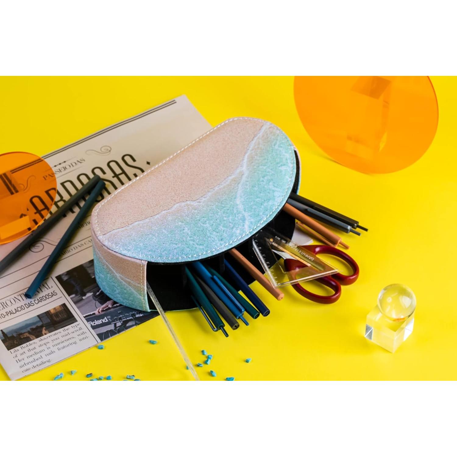 Soporte para Control Remoto QIELIZI de Cuero PU 5 Compartimentos