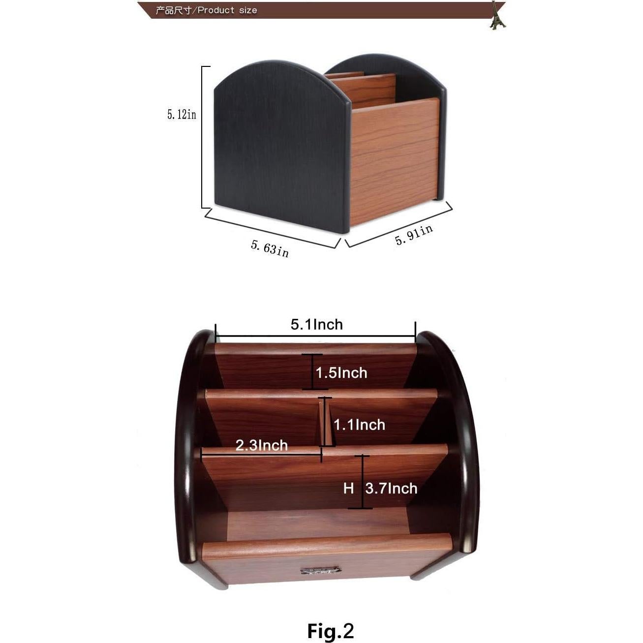 Soporte de Control Remoto de Madera YCL 872R - Organizador de Escritorio