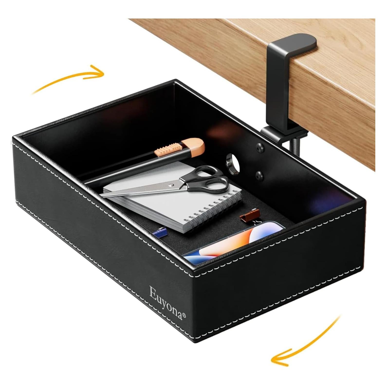 Organizador de Escritorio Euyona Negro con Abrazadera 360°