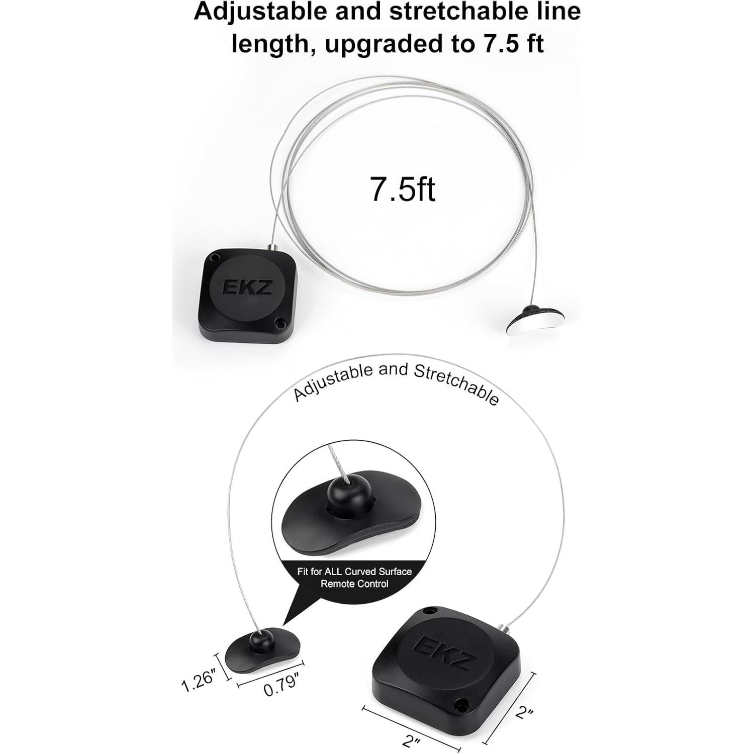 Candado Retráctil de Tether EKZ 2.3m para Control Remoto - 2 Pcs