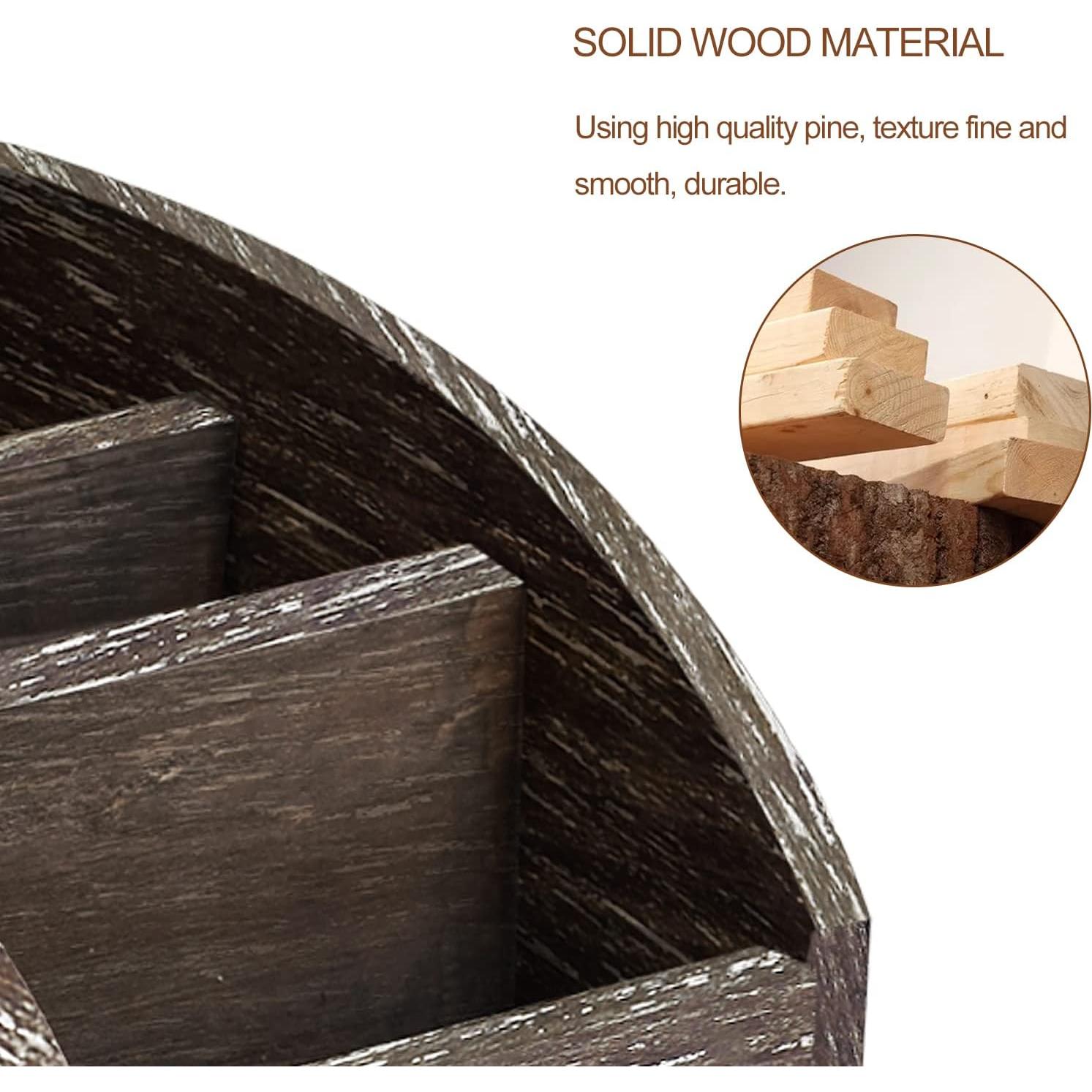 Organizador de Escritorio de Madera OKSQW 3 Compartimentos