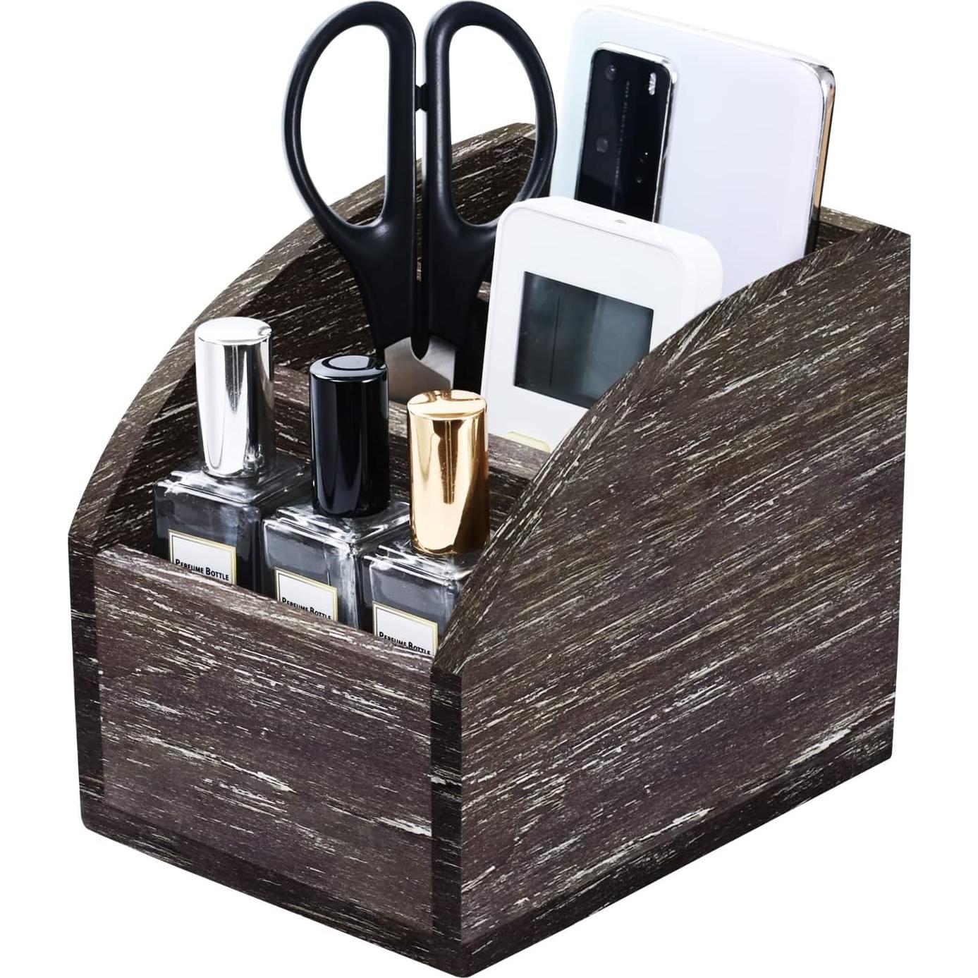 Organizador de Escritorio de Madera OKSQW 3 Compartimentos