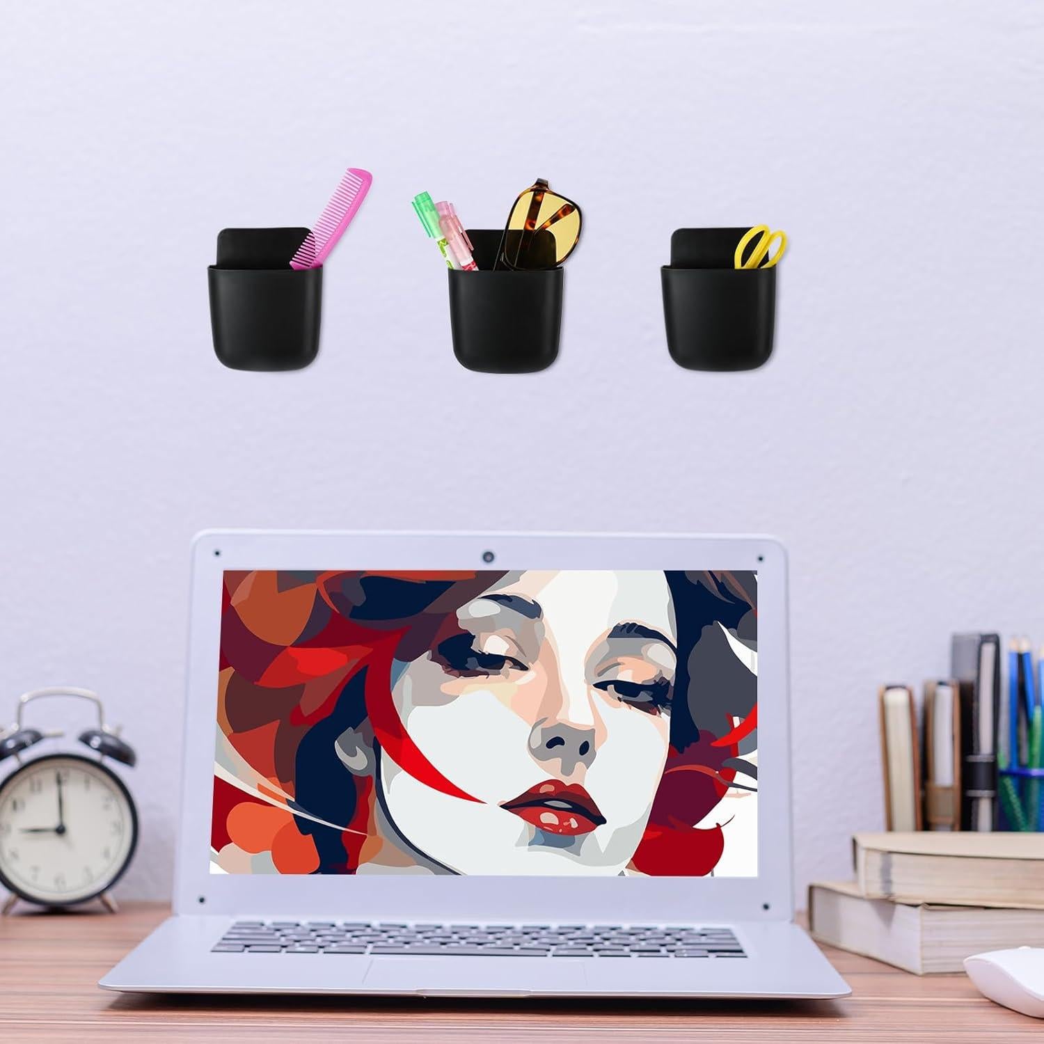 Soporte de Control Remoto ZhouBoat 12 Pcs Negro Autoadhesivo