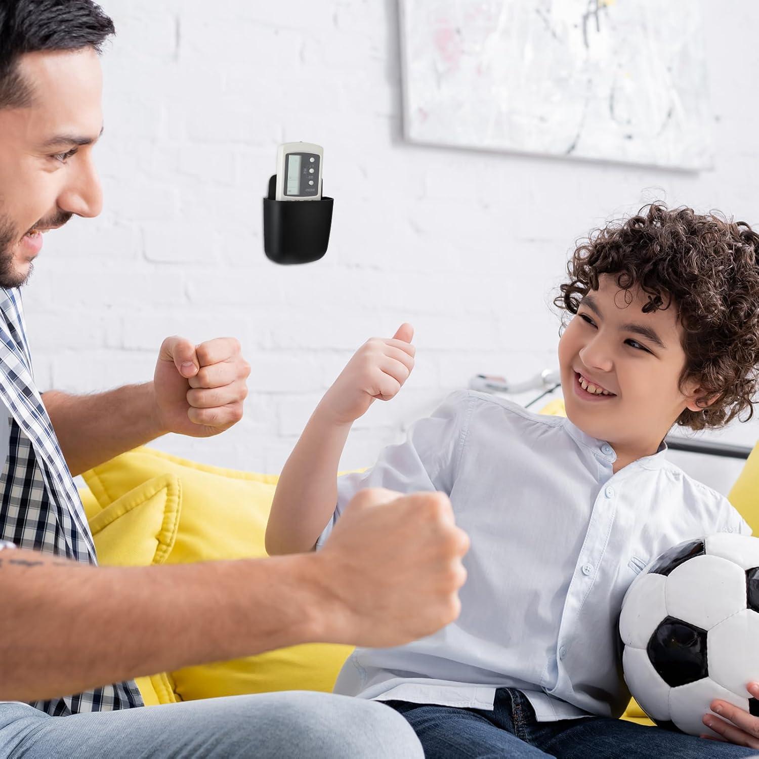 Soporte de Control Remoto ZhouBoat 12 Pcs Negro Autoadhesivo