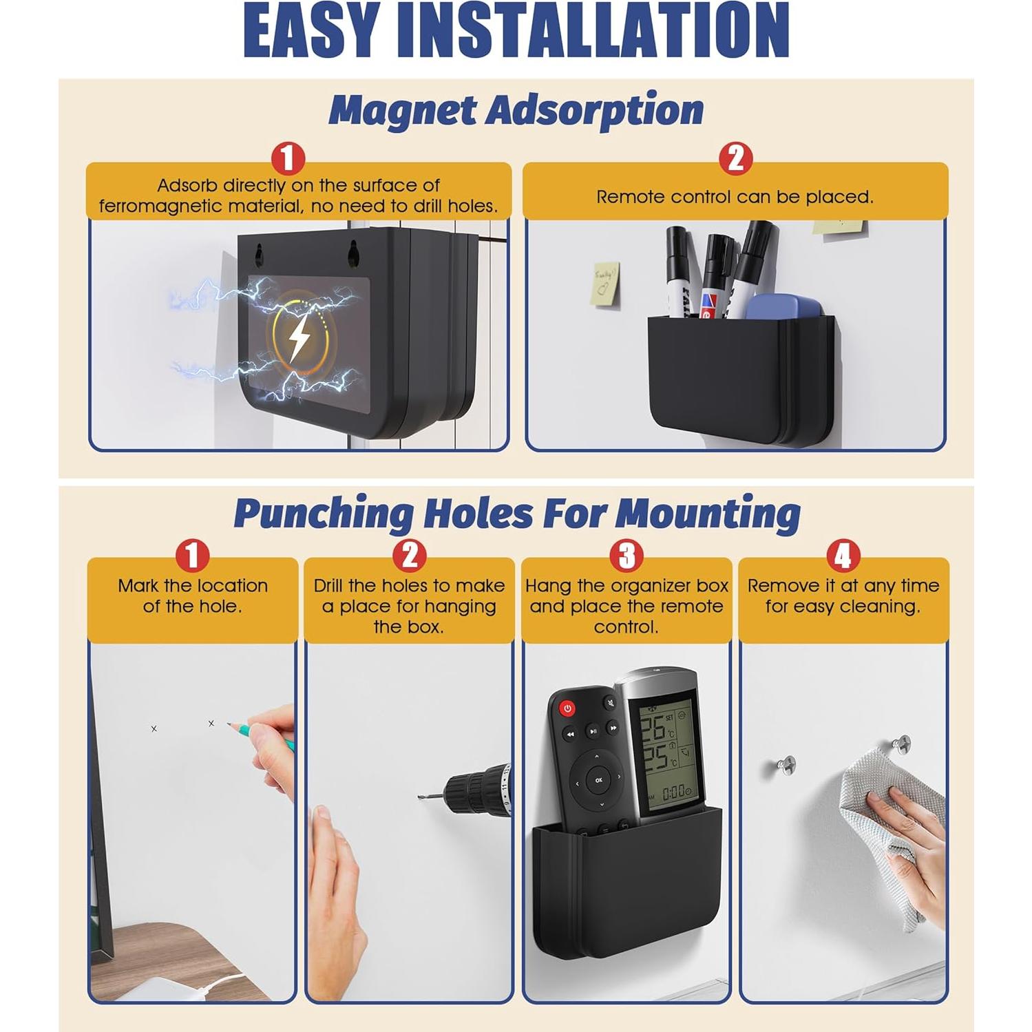 Soporte Plegable para Control Remoto Nearockle 2 Piezas Negro