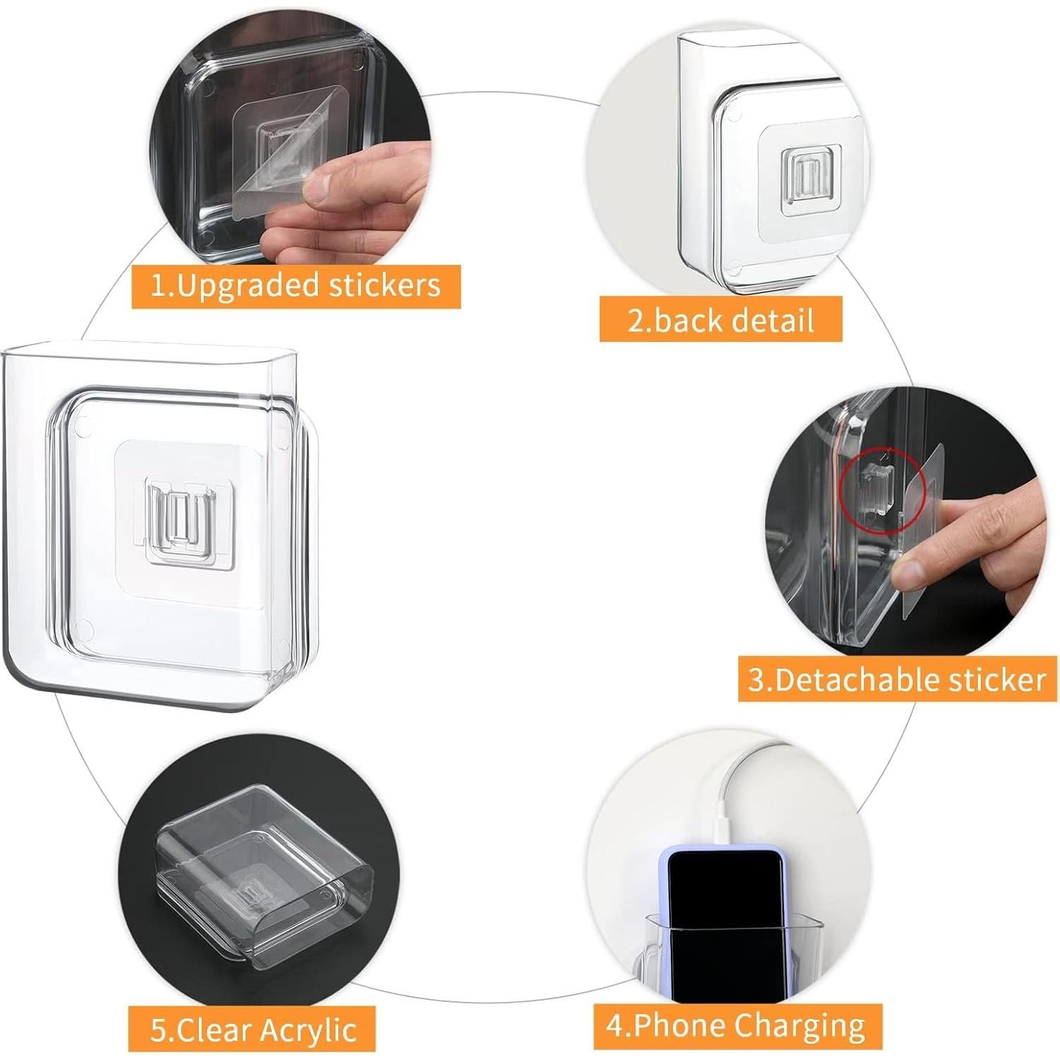 Caja Organizadora Montada en Pared APSOONSELL Transparente