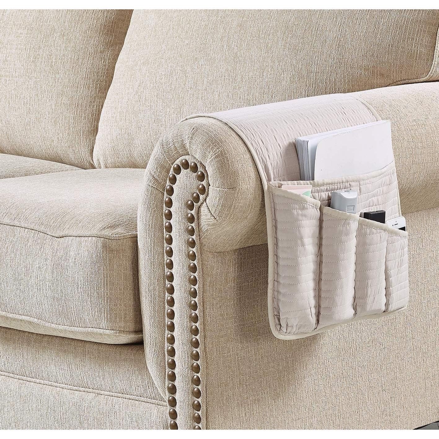 Organizador de Reposabrazos Brilliant Sunshine Beige 5 Bolsillos