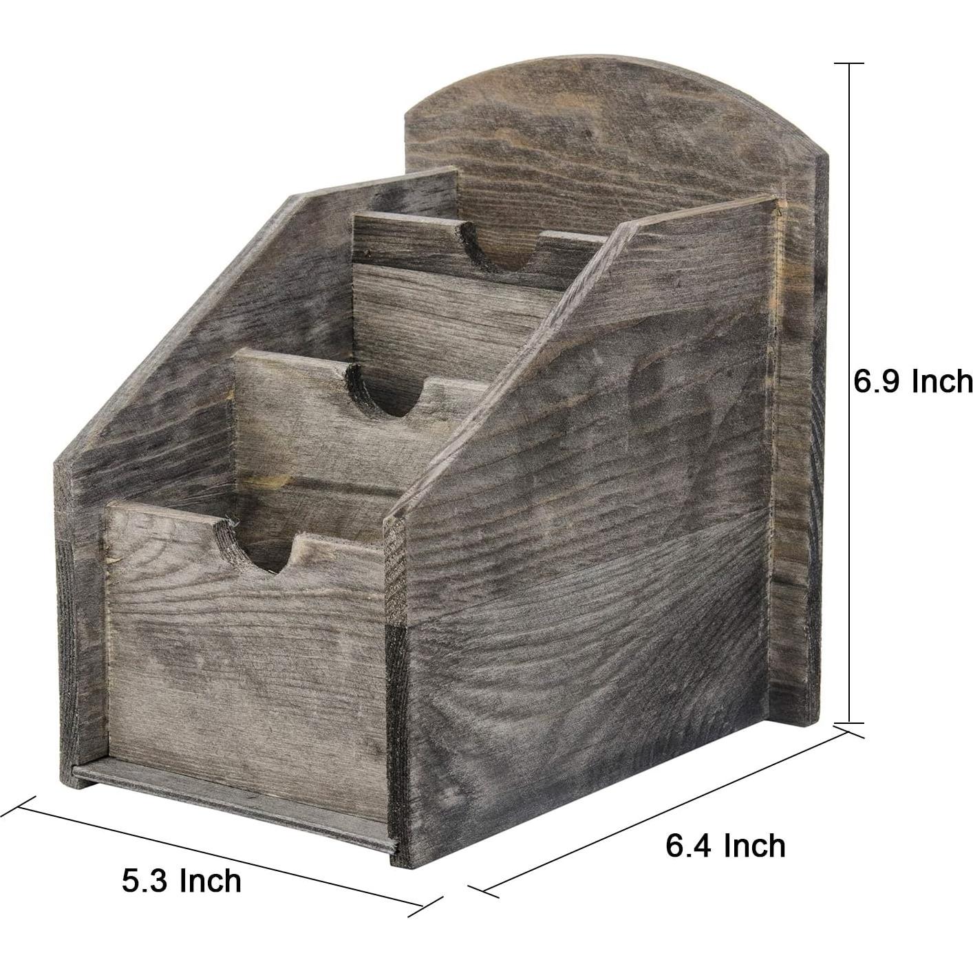 Organizador de Control Remoto VERGOODR de Madera 3 Compartimentos