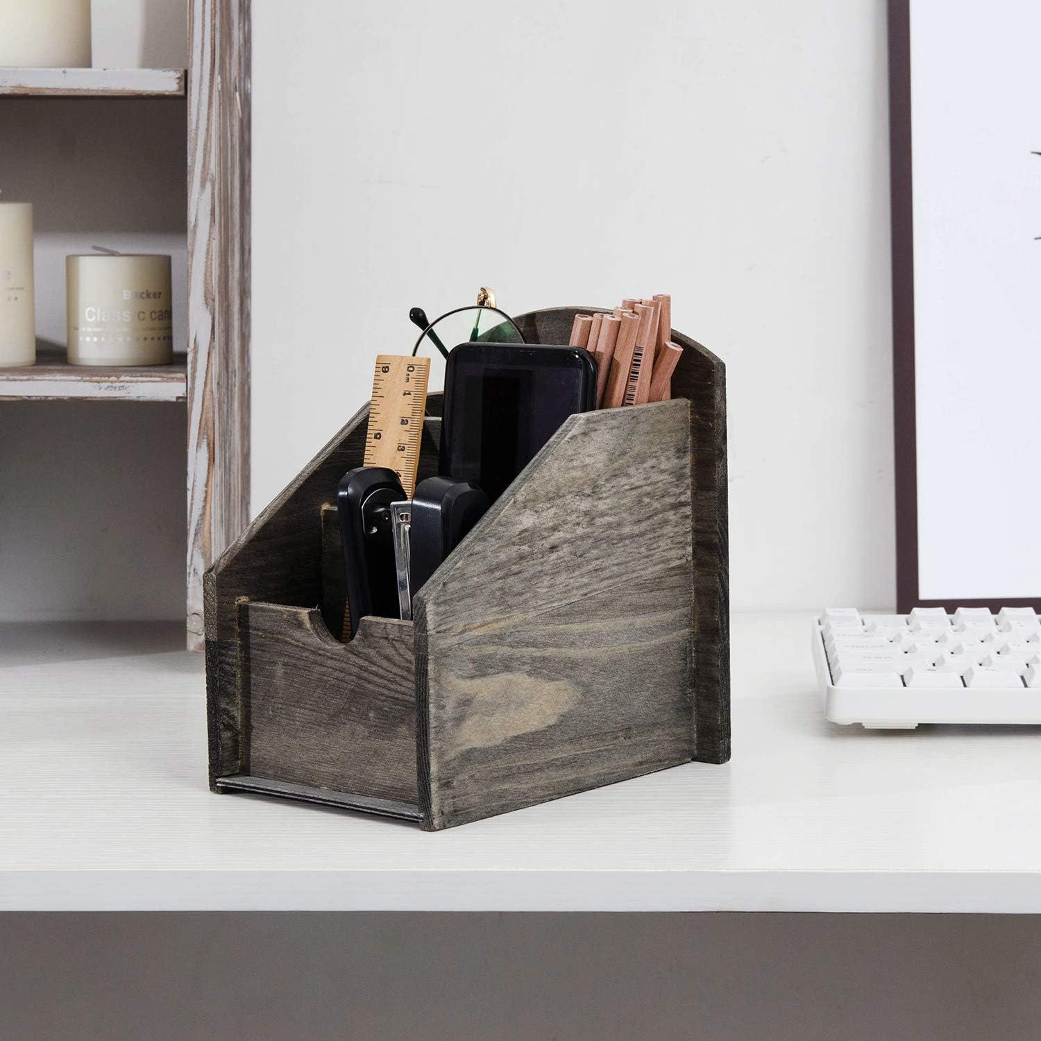 Organizador de Control Remoto VERGOODR de Madera 3 Compartimentos