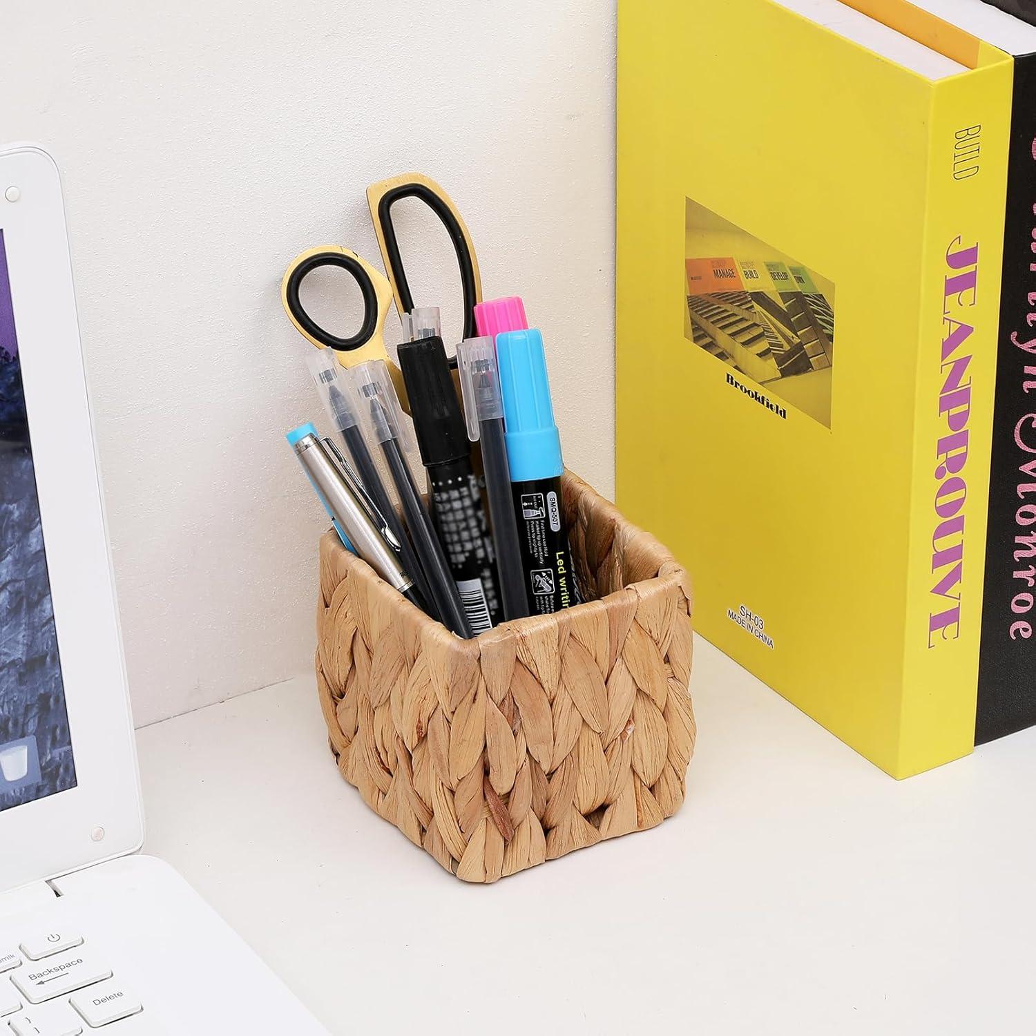 Soporte Organizador de Control Remoto ANHYOCA Marrón 9x9 cm